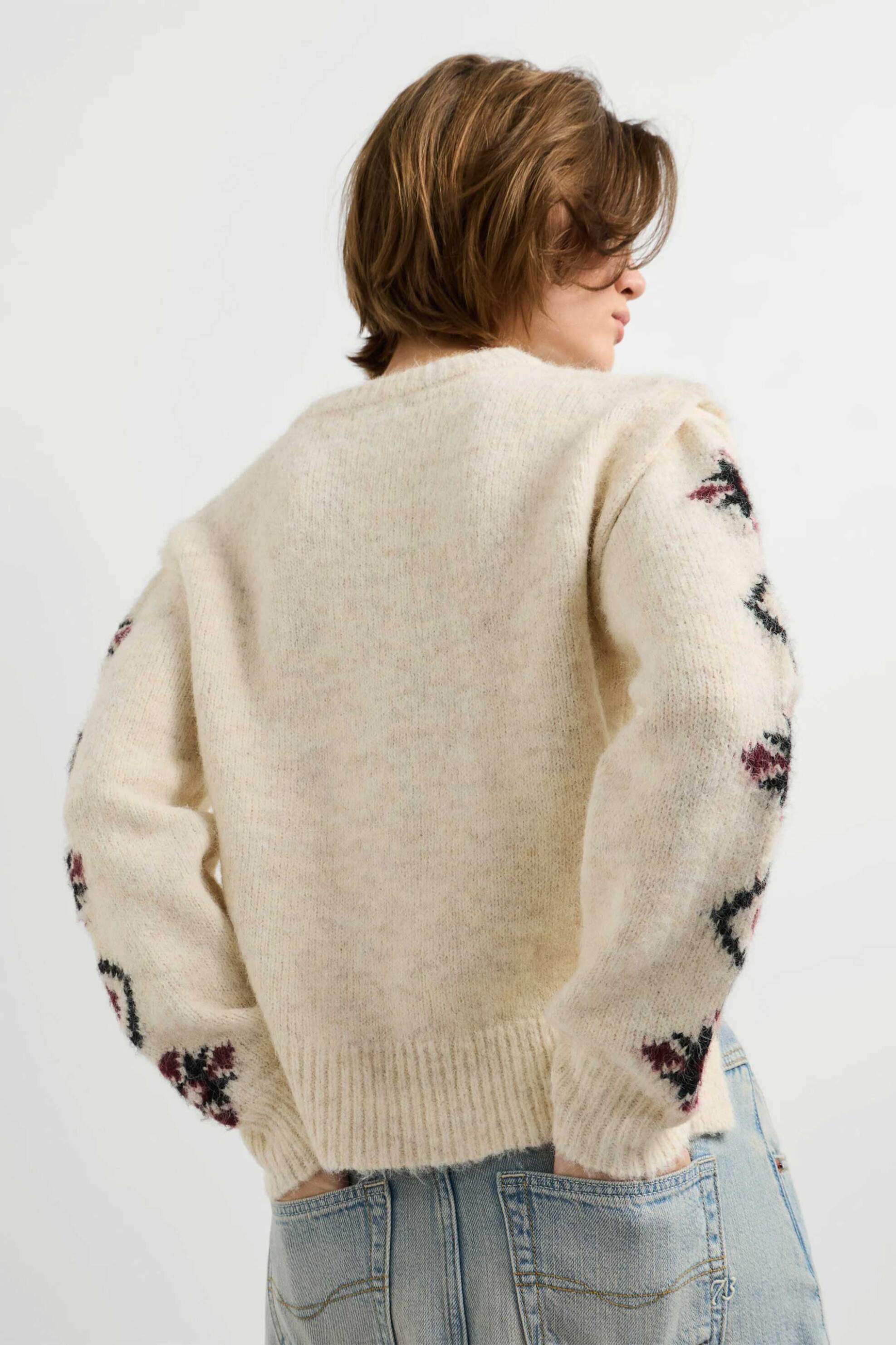 Pepe Jeans Γυναικείο Πουλόβερ με Ethnic Print Regular Fit Audrey - Pl7000232 Εκρού