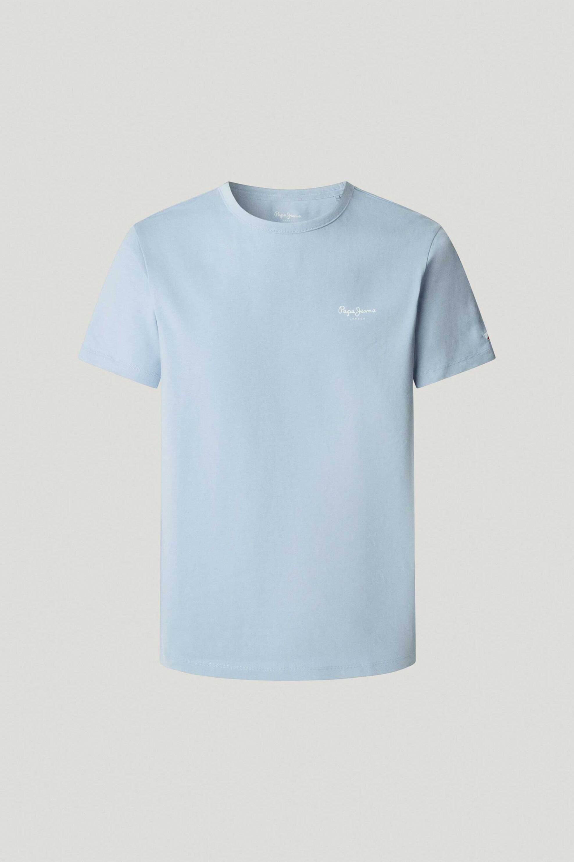Pepe Jeans Ανδρικό T-Shirt με Logo Print Original - Pm508212 Μπλε