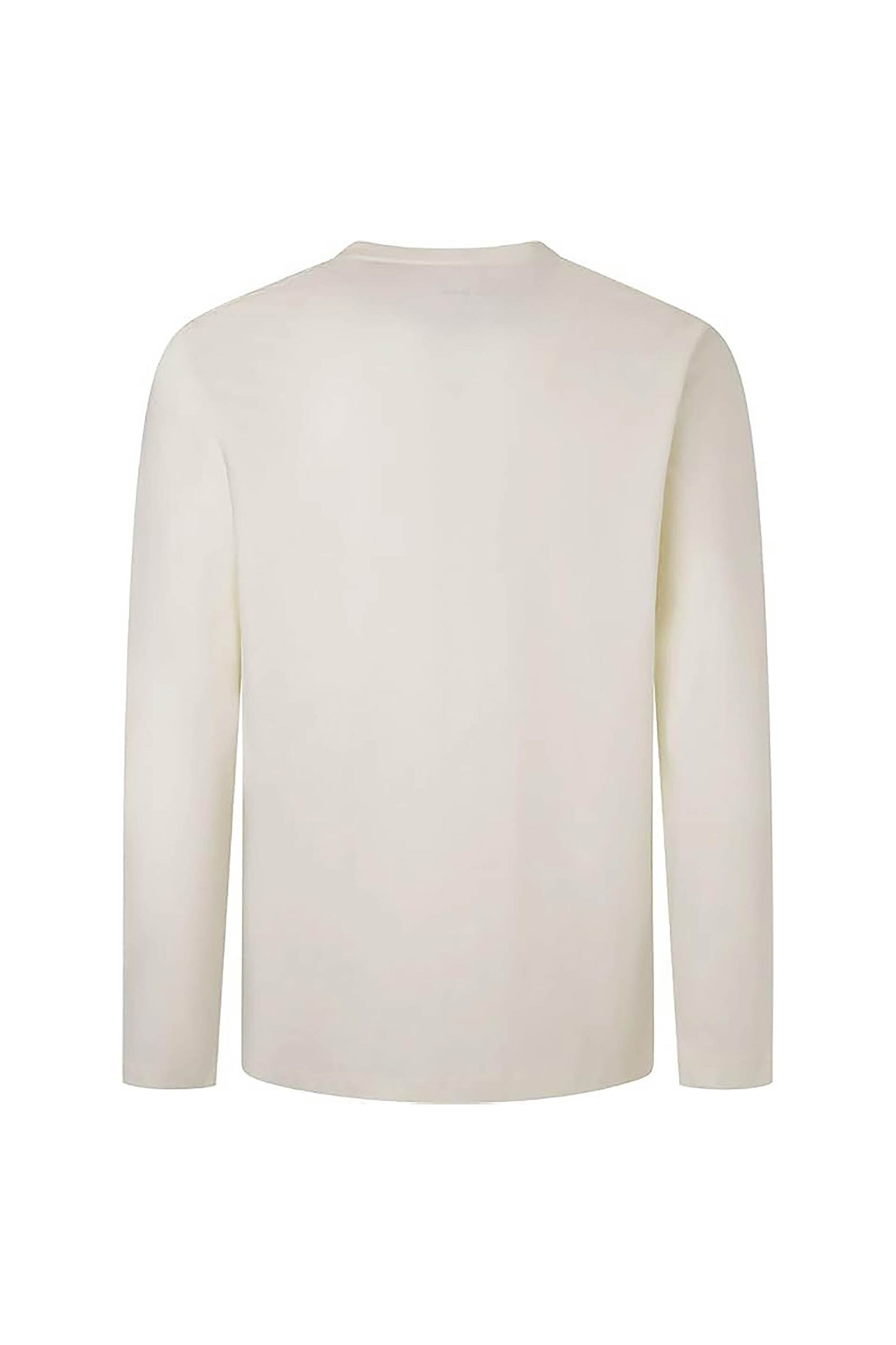 Pepe Jeans Ανδρική Μακρυμάνικη Μπλούζα με Logo Print Regular Fit Camiseta - Pm508209 Εκρού
