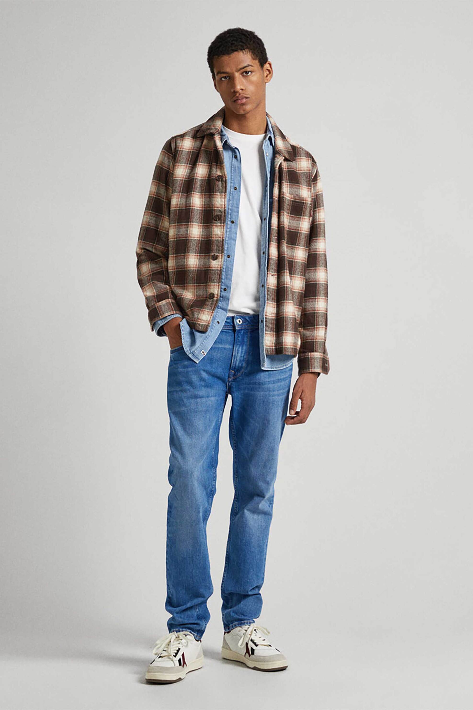 Pepe Jeans ανδρικό τζιν παντελόνι πεντάτσεπο Slim Fit (32L) - PM206323VS32 Denim Blue