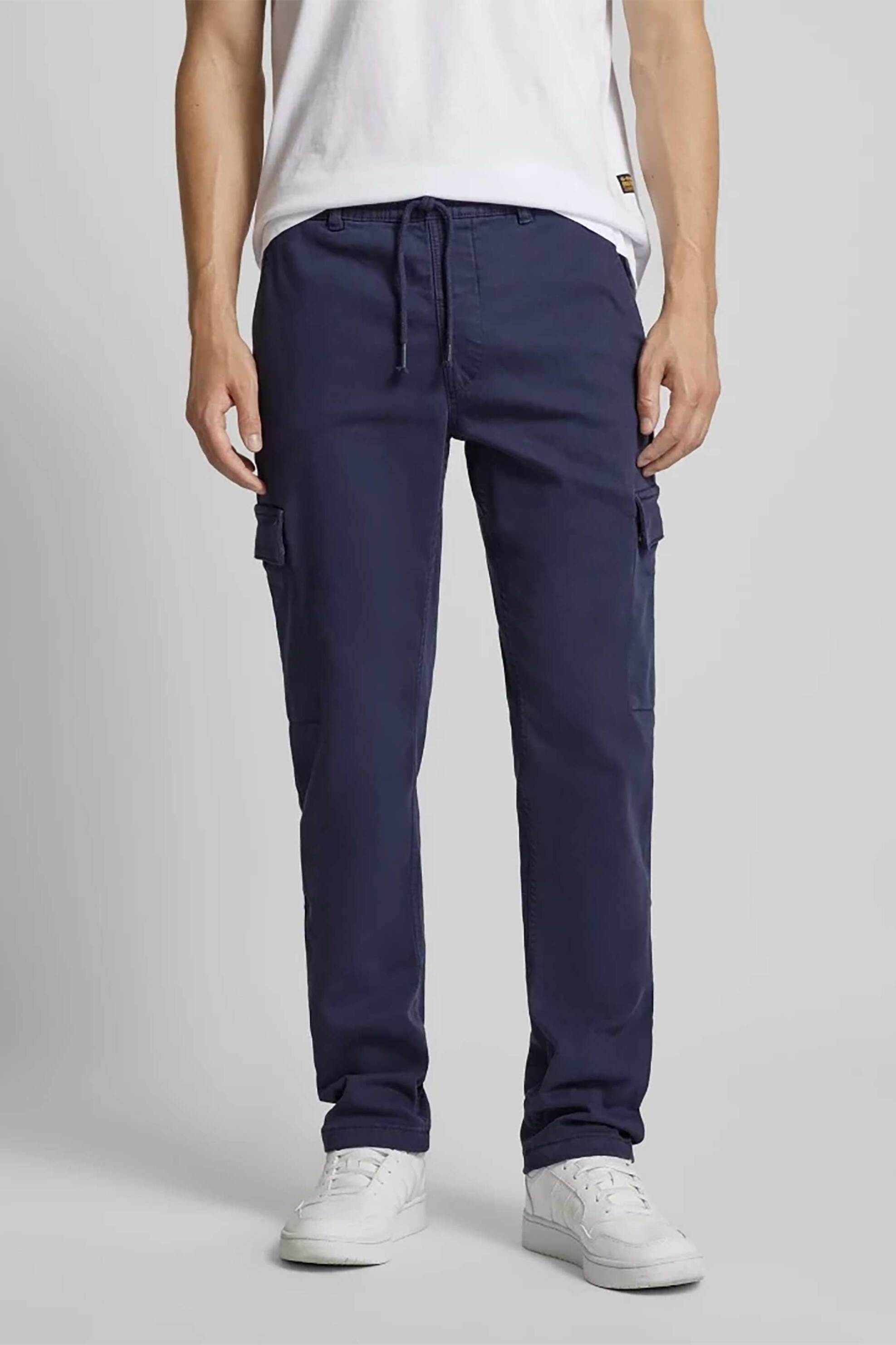 Pepe Jeans ανδρικό παντελόνι cargo με λογότυπο Regular Fit - PM211725 Μπλε Σκούρο φωτογραφία