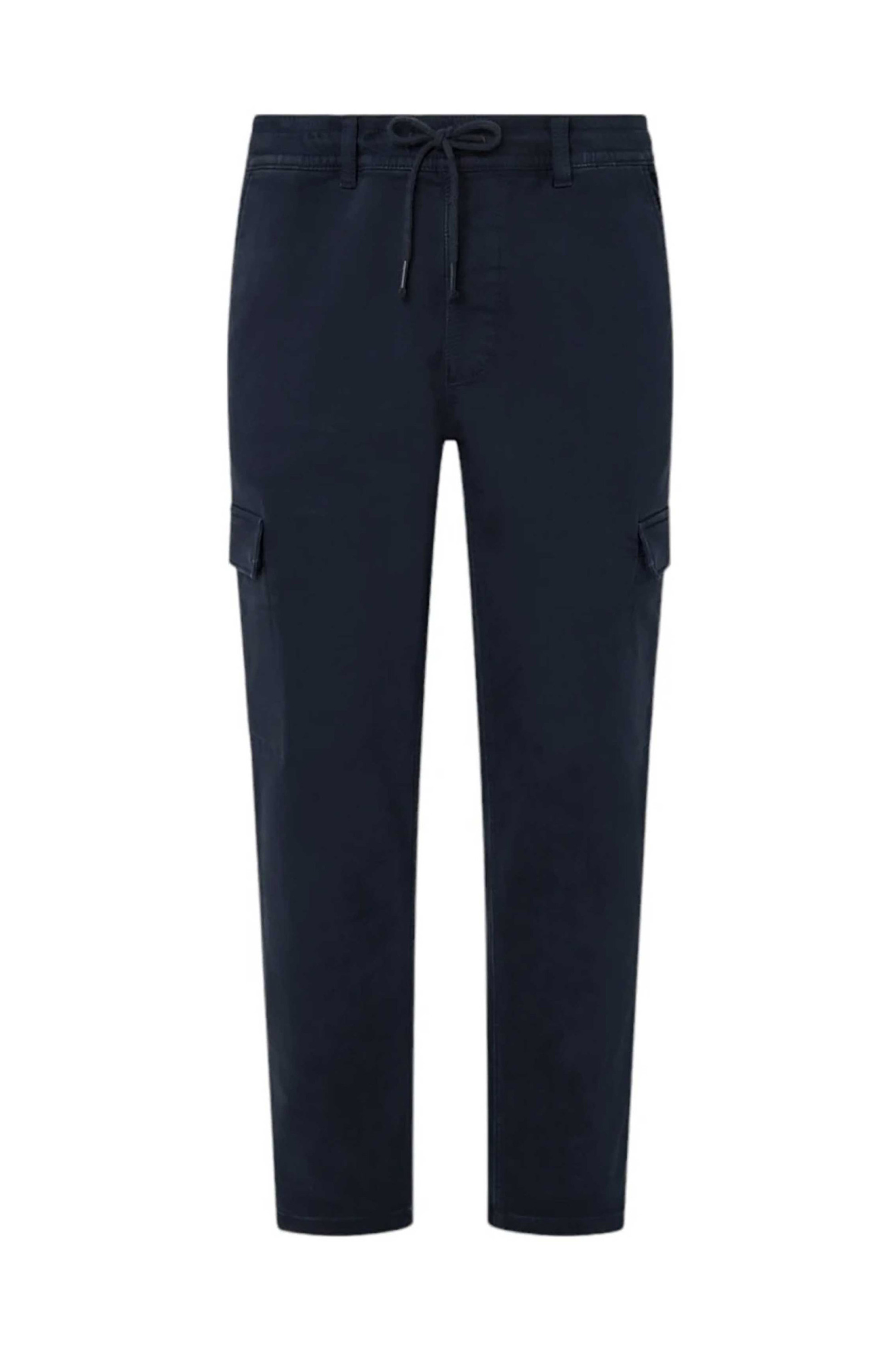 Pepe Jeans Ανδρικό Παντελόνι Cargo με Λογότυπο Regular Fit - Pm211725 Μπλε Σκούρο