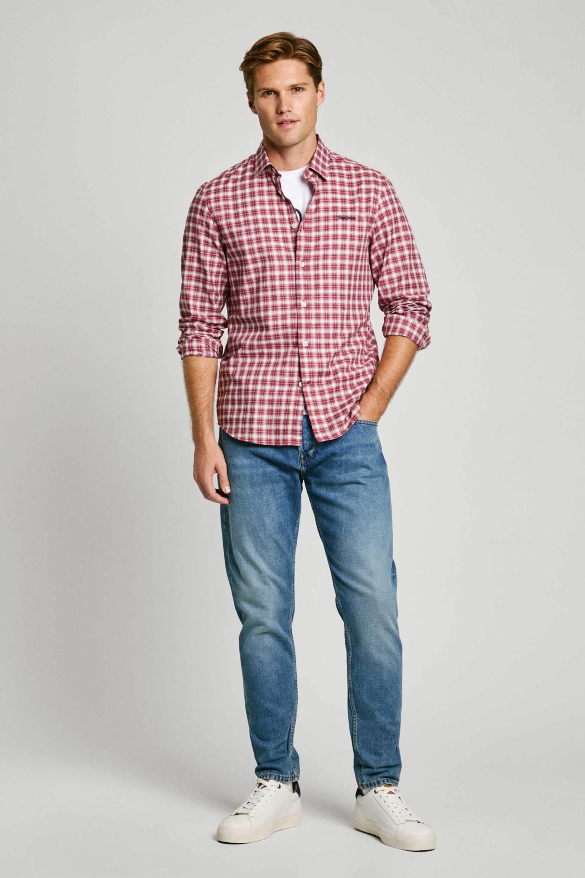 PEPE JEANS Pepe Jeans ανδρικό τζιν παντελόνι πεντάτσεπο Regular Tapered Fit "Callen" (L30) - PM207392IB00 Denim Blue