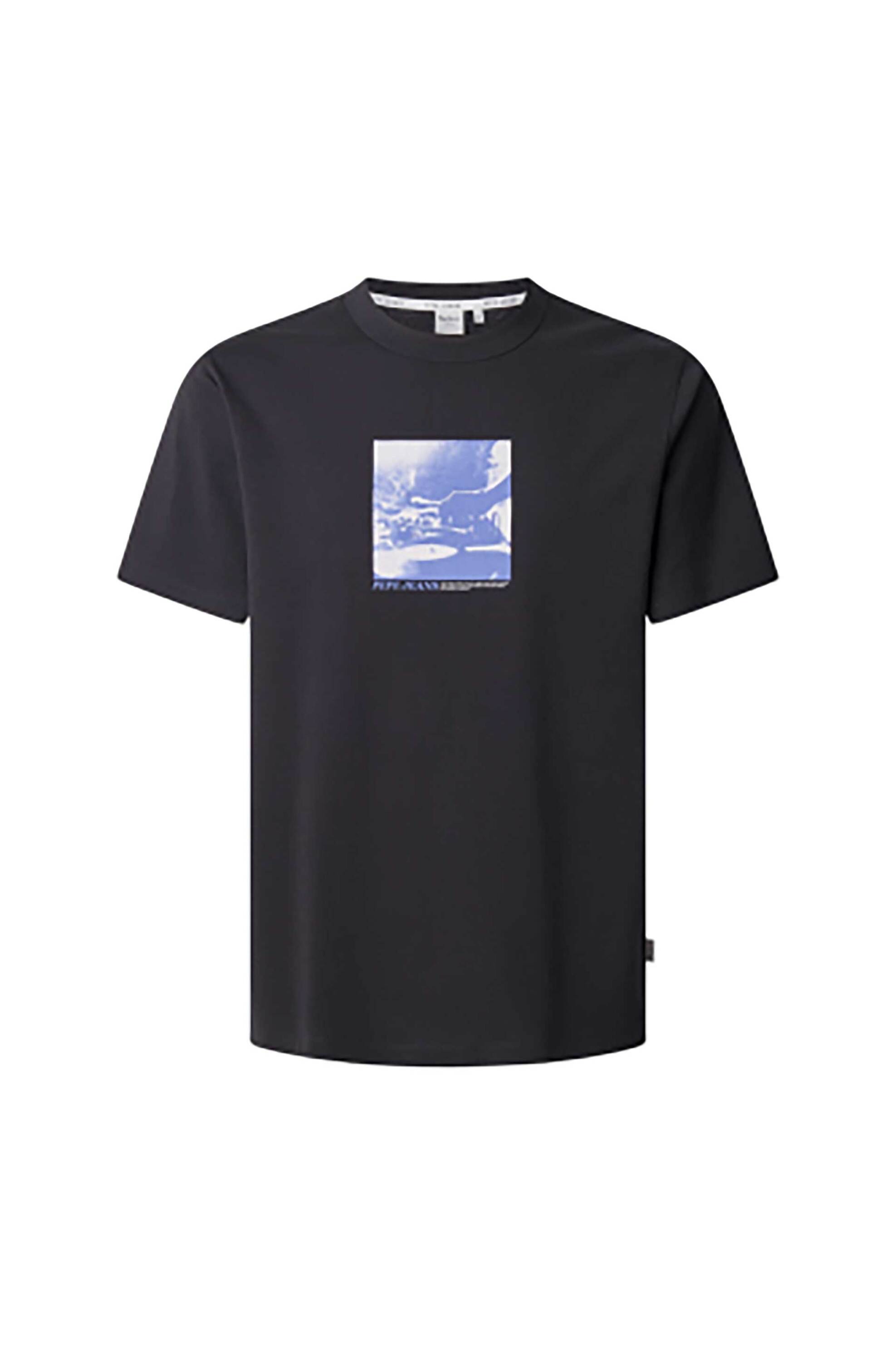 Pepe Jeans ανδρικό T-shirt με graphic print Regular Fit "Donal" - PM509727 Μαύρο