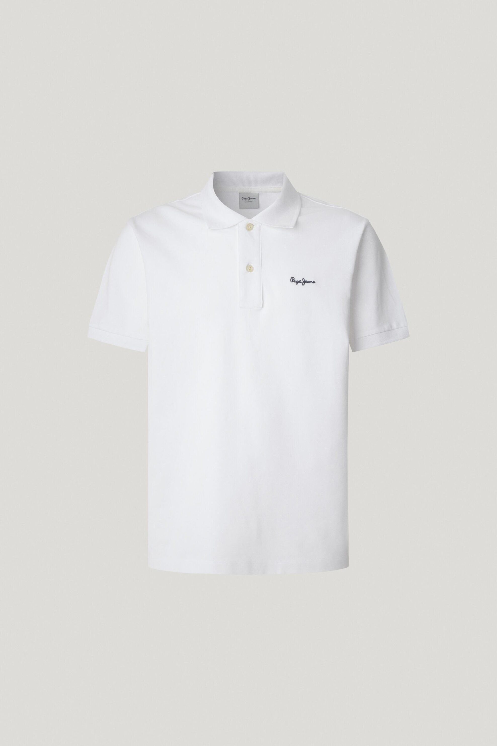Pepe Jeans Ανδρική Μπλούζα Πόλο με Λογότυπο - Pm542298 Λευκό