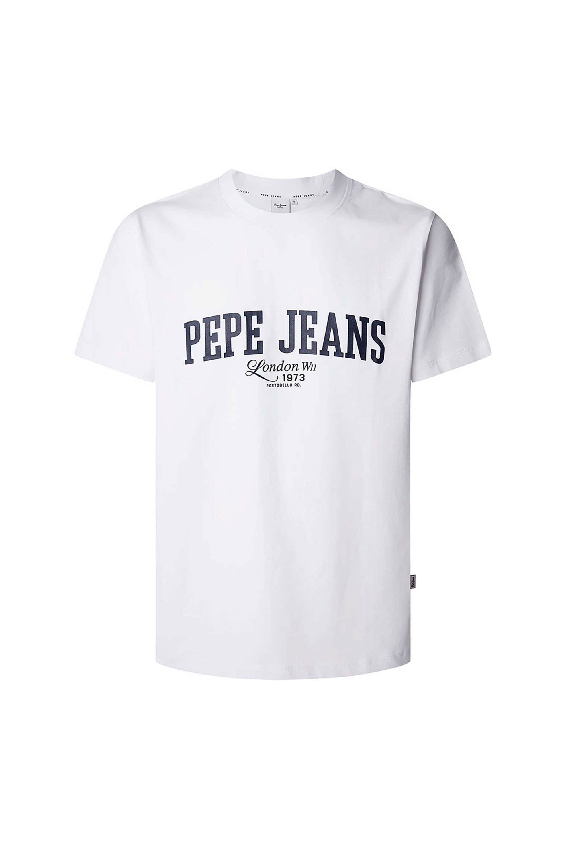 Pepe Jeans ανδρικό T-shirt με logo print Relaxed Fit "Derril" - PM509766 Λευκό