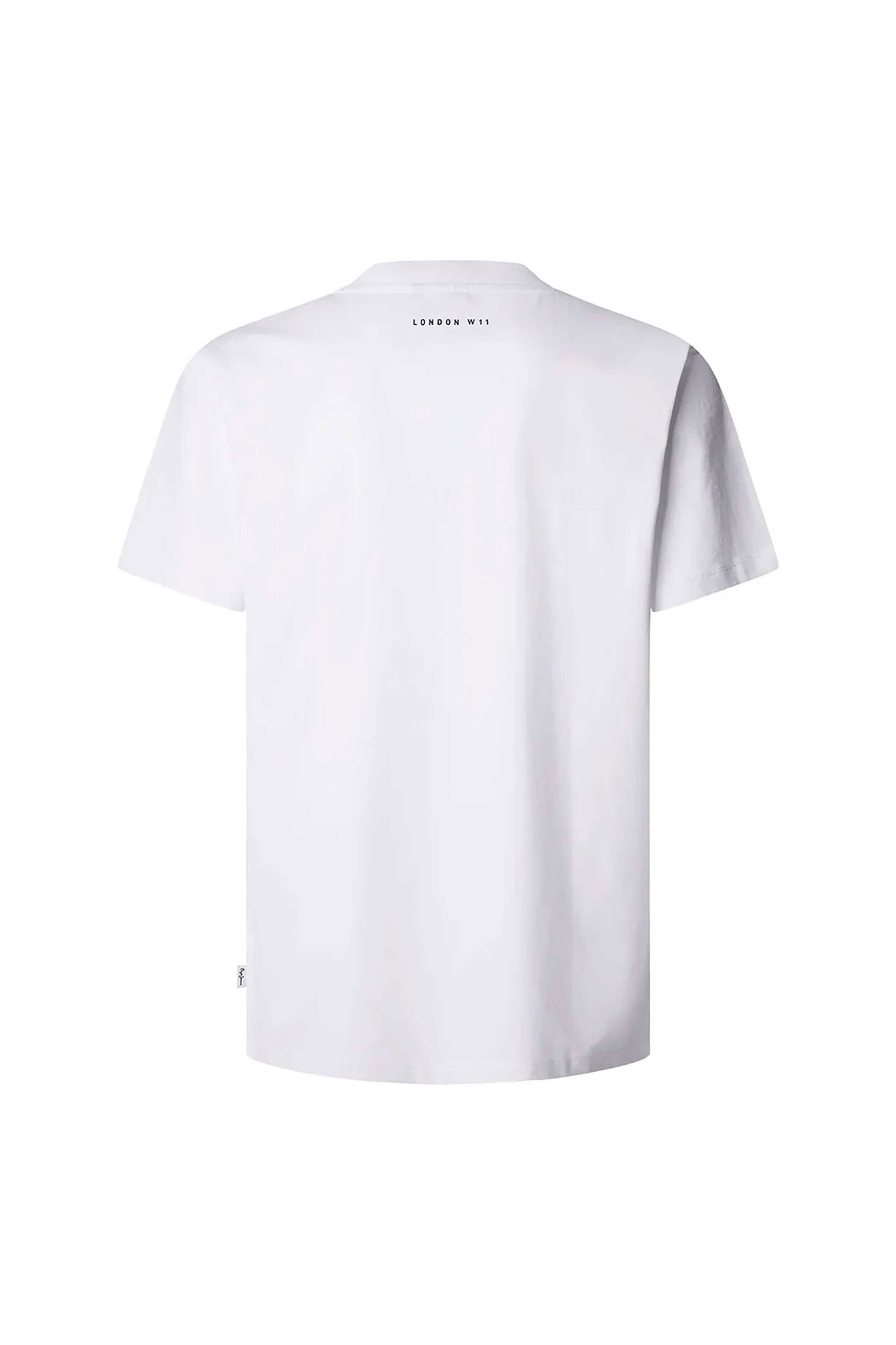 Pepe Jeans Ανδρικό T-Shirt με Logo Print Relaxed Fit Derril - Pm509766 Λευκό