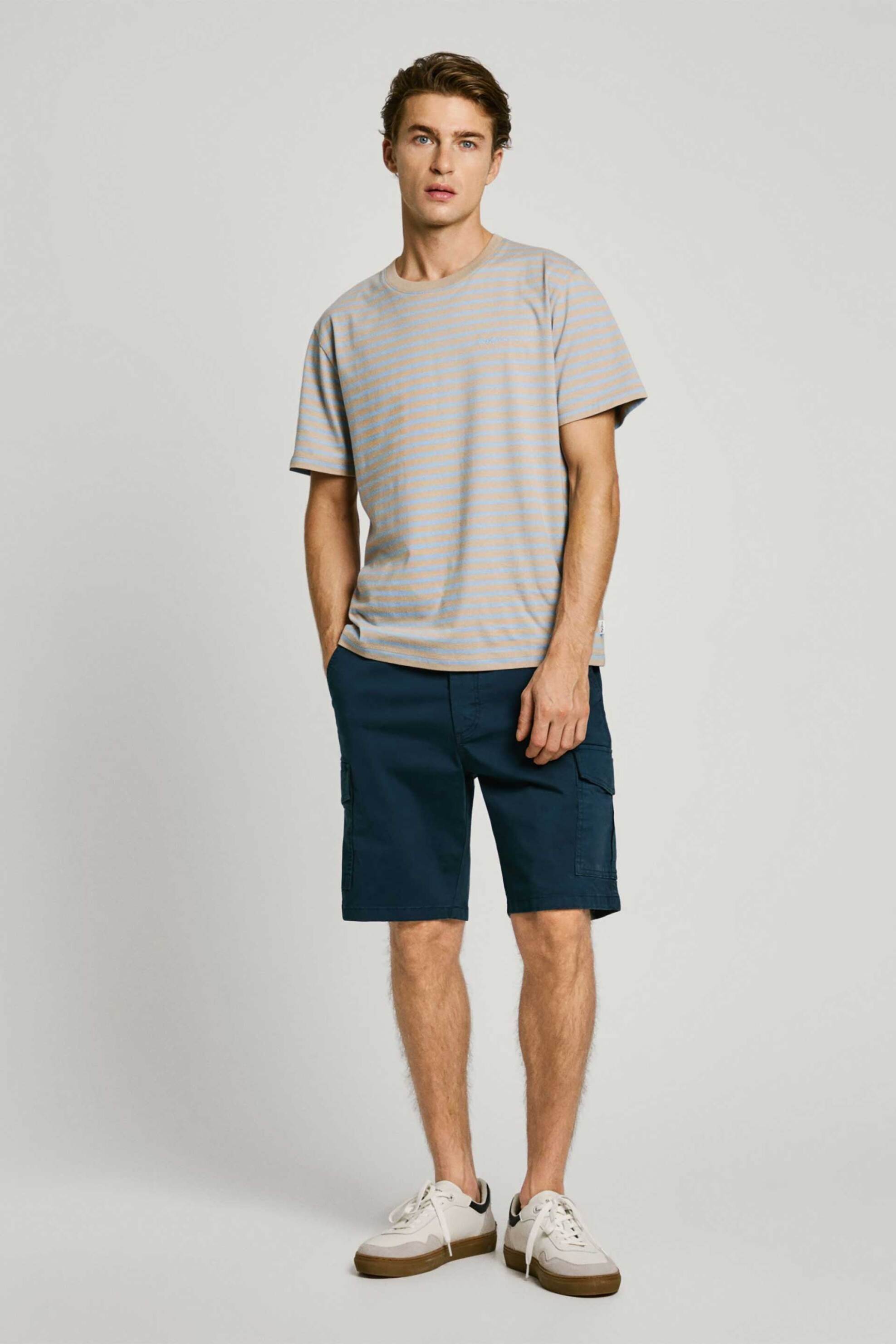 PEPE JEANS Pepe Jeans ανδρική βερμούδα cargo Regular Fit "Seasonal" - PM801179 Μπλε Σκούρο