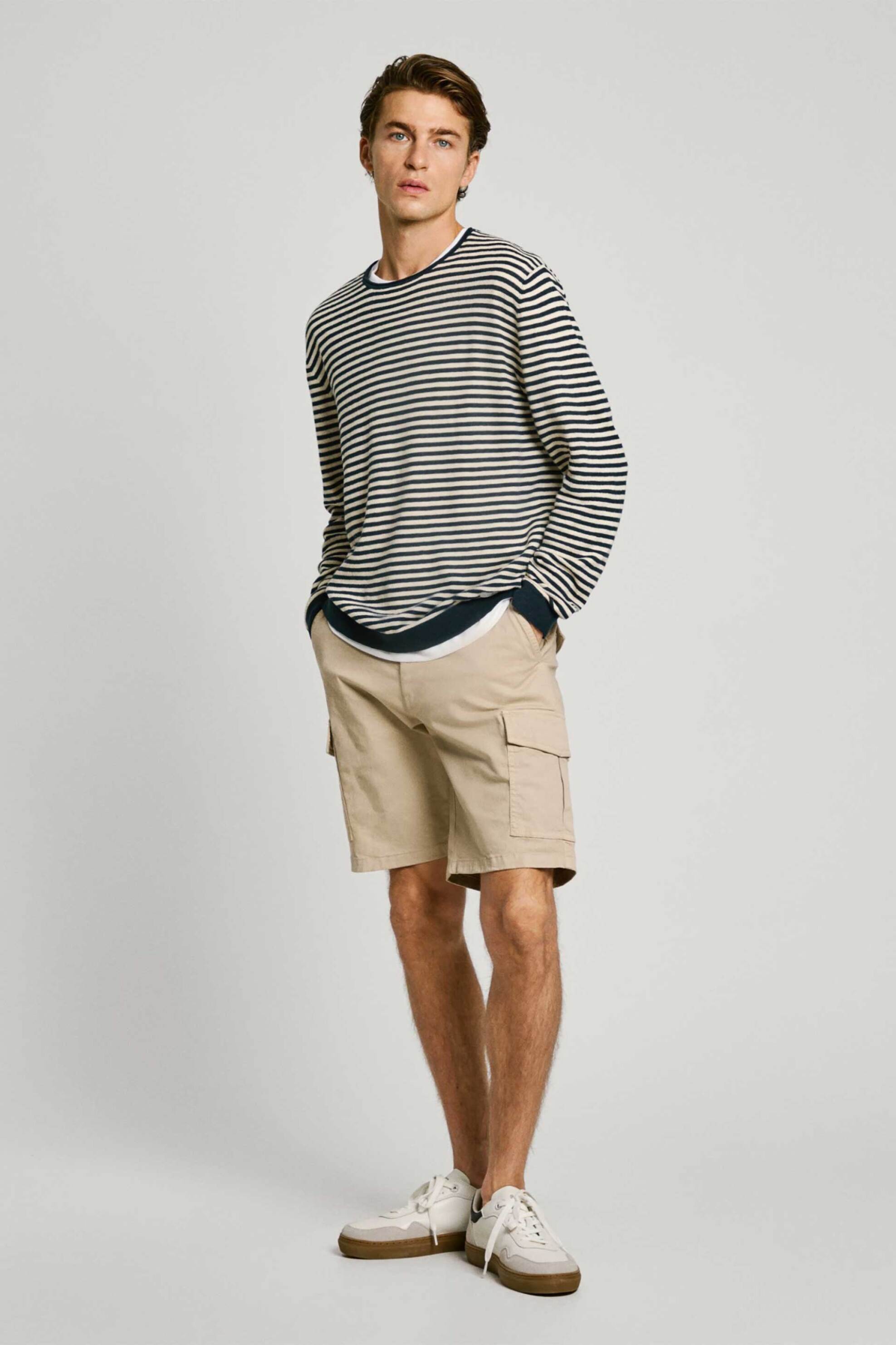 PEPE JEANS Pepe Jeans ανδρική βερμούδα cargo Regular Fit "Seasonal" - PM801179 Μπεζ