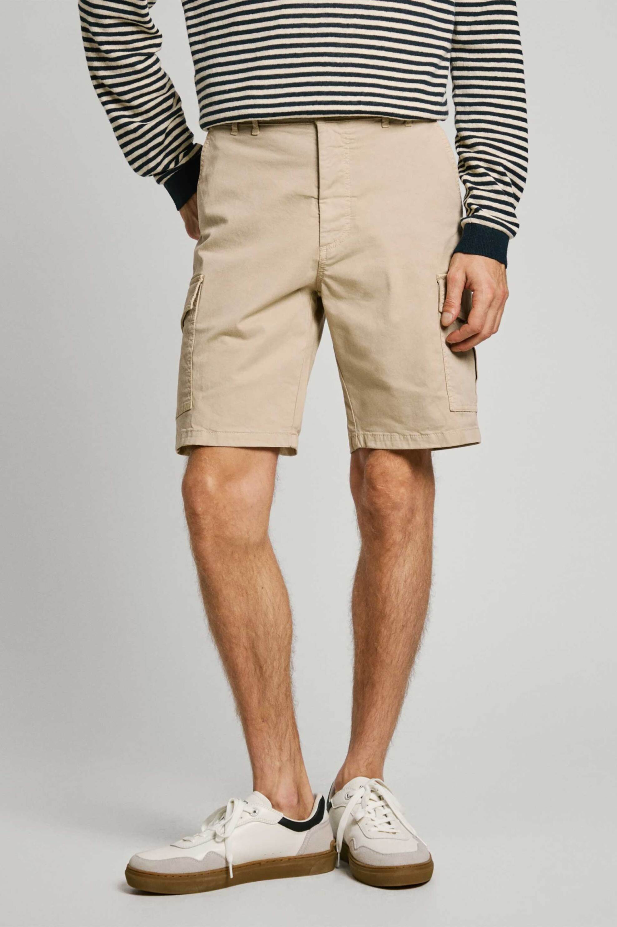 Pepe Jeans ανδρική βερμούδα cargo Regular Fit "Seasonal" - PM801179 Μπεζ φωτογραφία