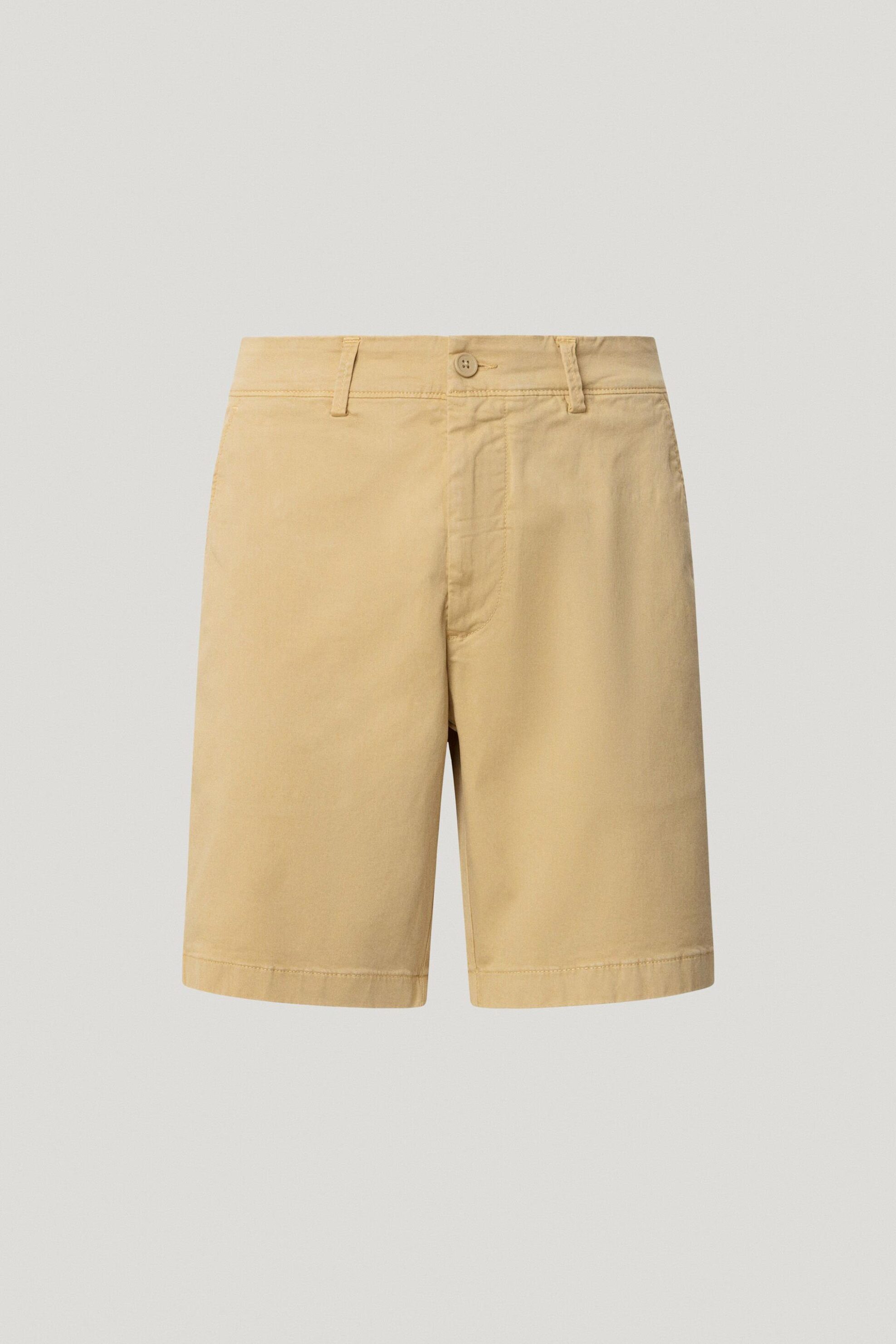 Pepe Jeans Ανδρική Βερμούδα Chino Regular Fit - Pm801181 Μπεζ