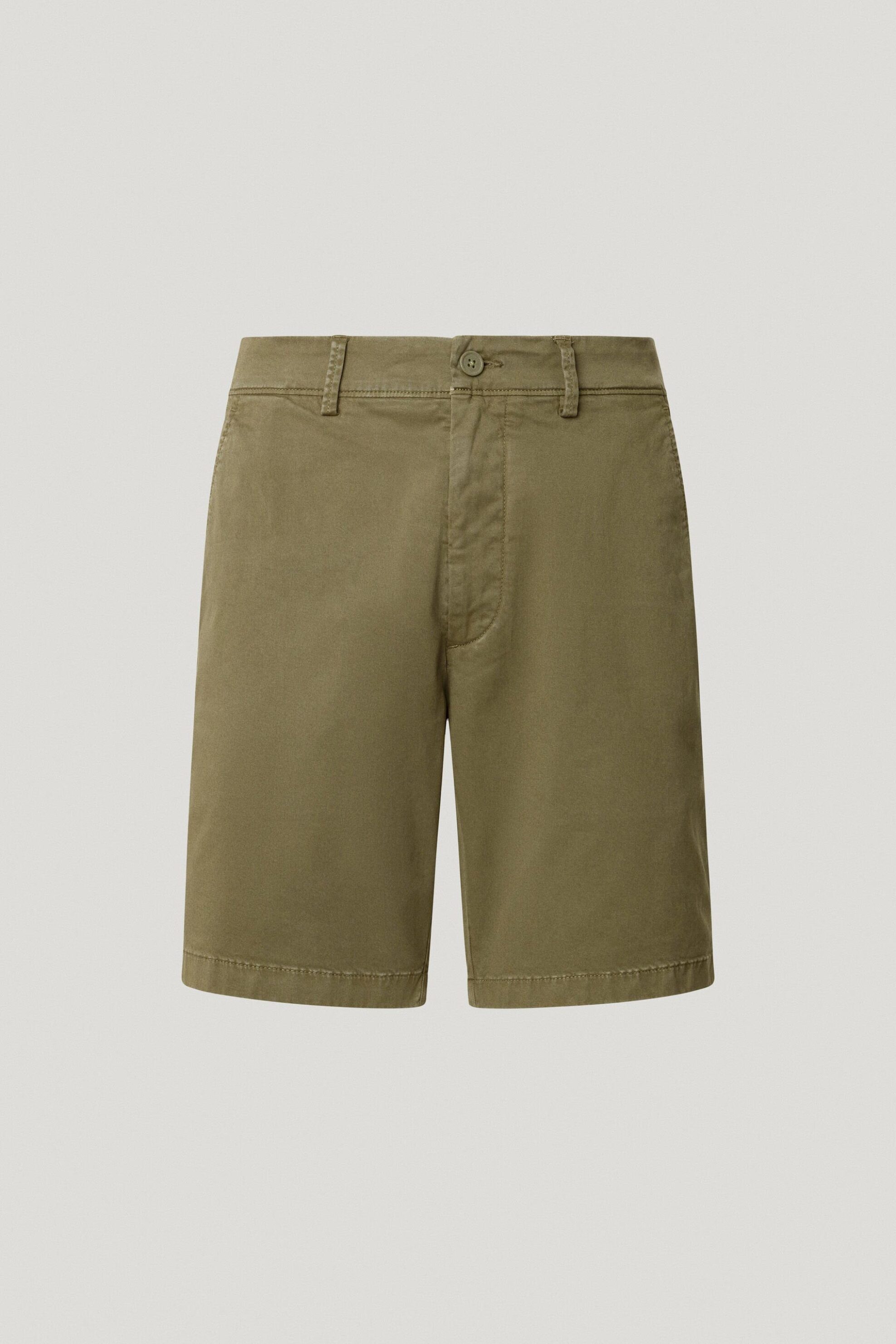 Pepe Jeans Ανδρική Βερμούδα Chino Regular Fit - Pm801181 Λαδί