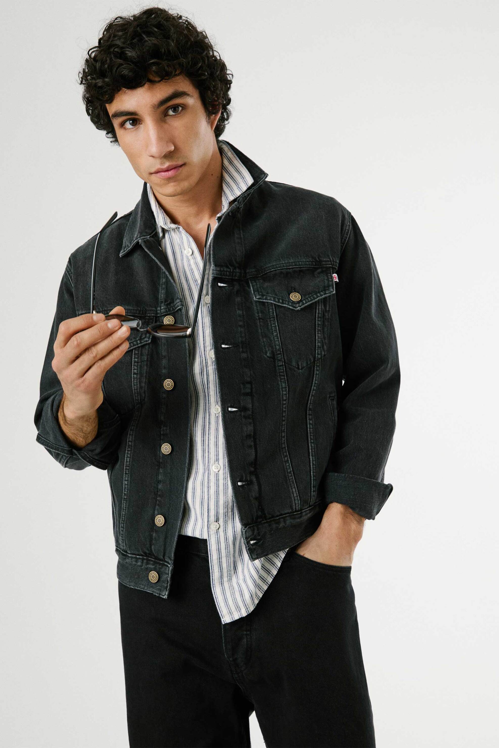 Pepe Jeans ανδρικό denim jacket Regular Fit - PM4027159U0 Μαύρο