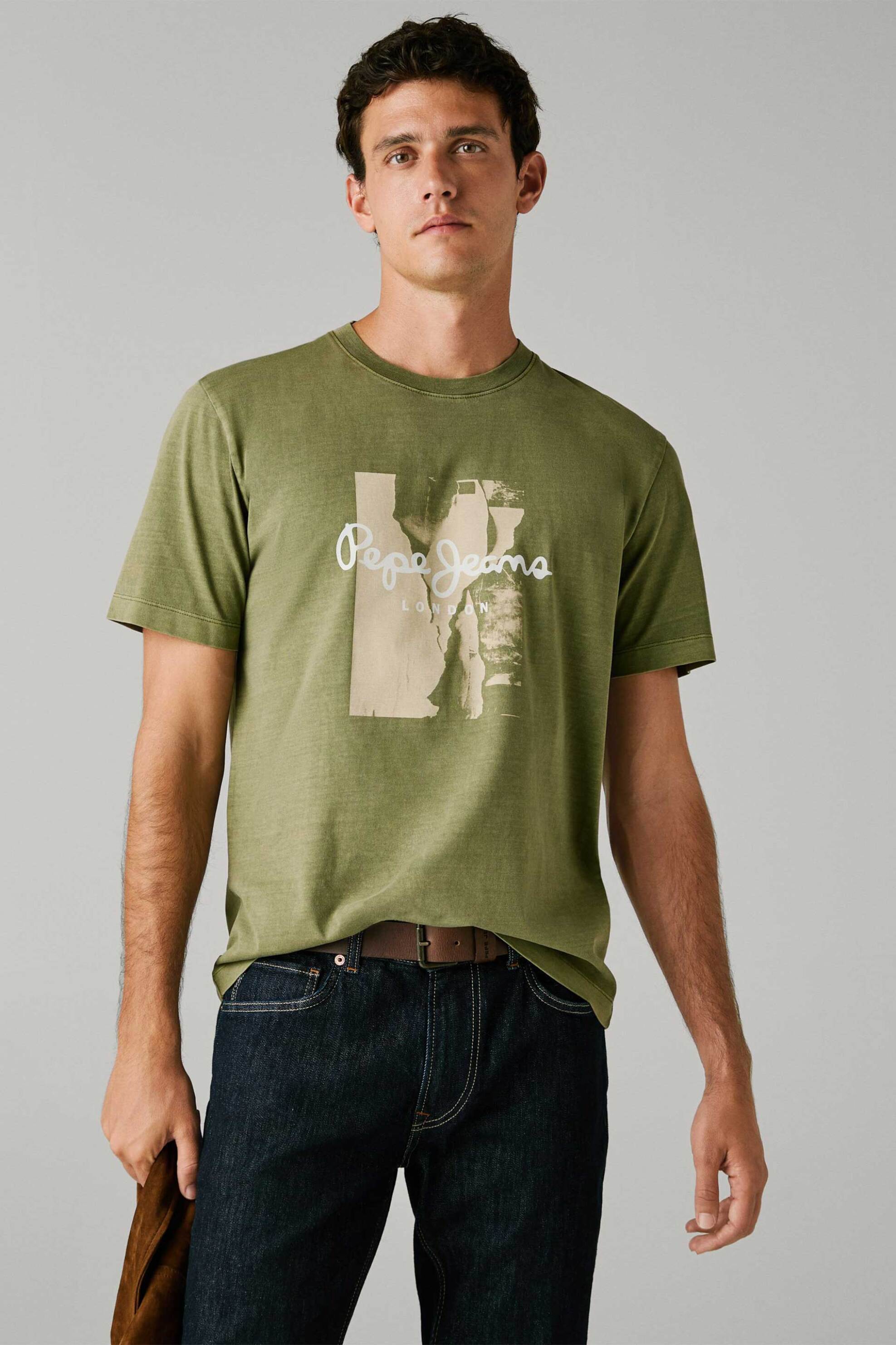 Ανδρικά Μονόχρωμα T-Shirts Pepe Jeans