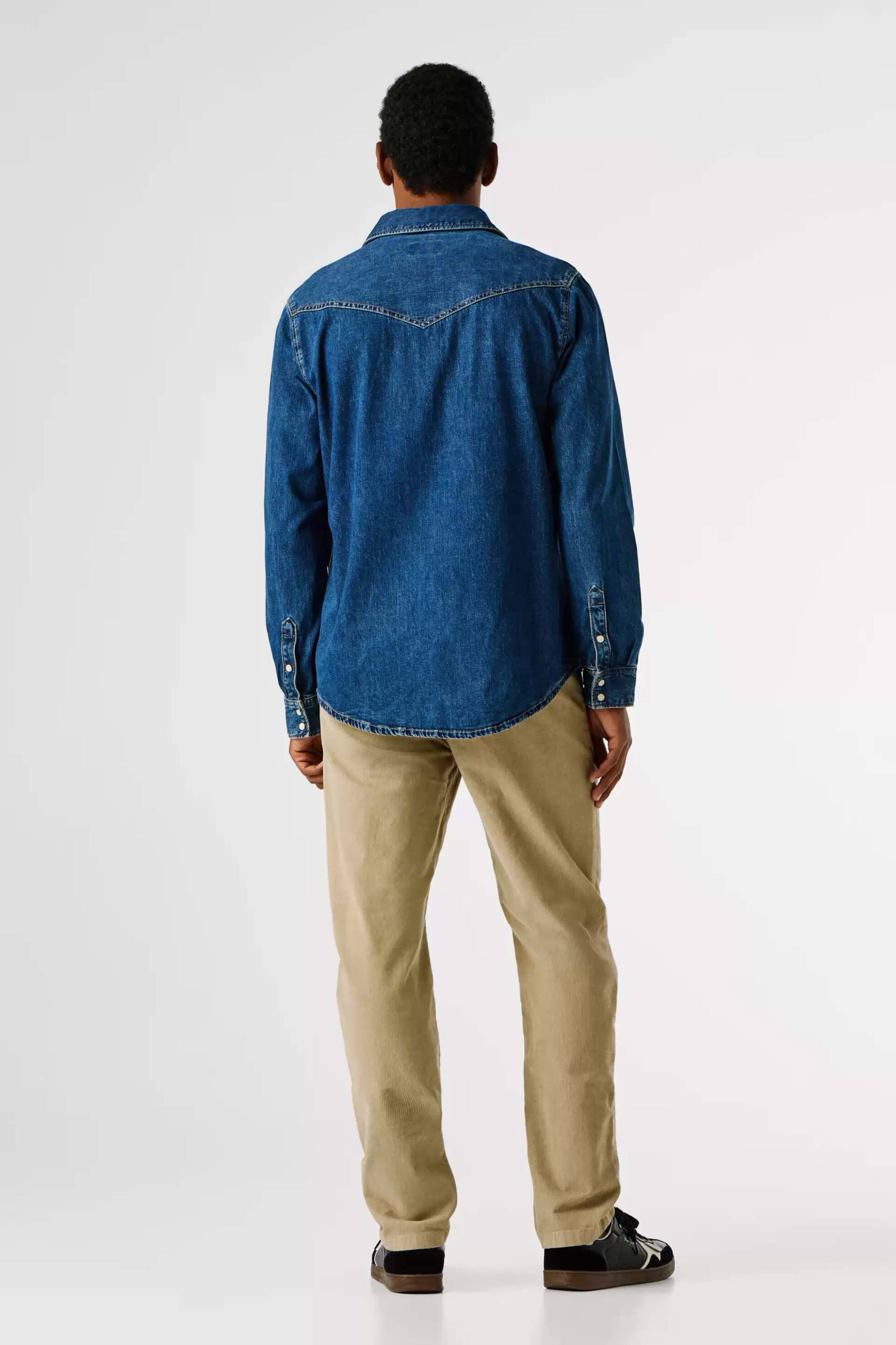 Pepe Jeans Ανδρικό Denim Πουκάμισο με Τσέπες Στο Στήθος Regular Fit Brooks - Pm30909155U0 Blue