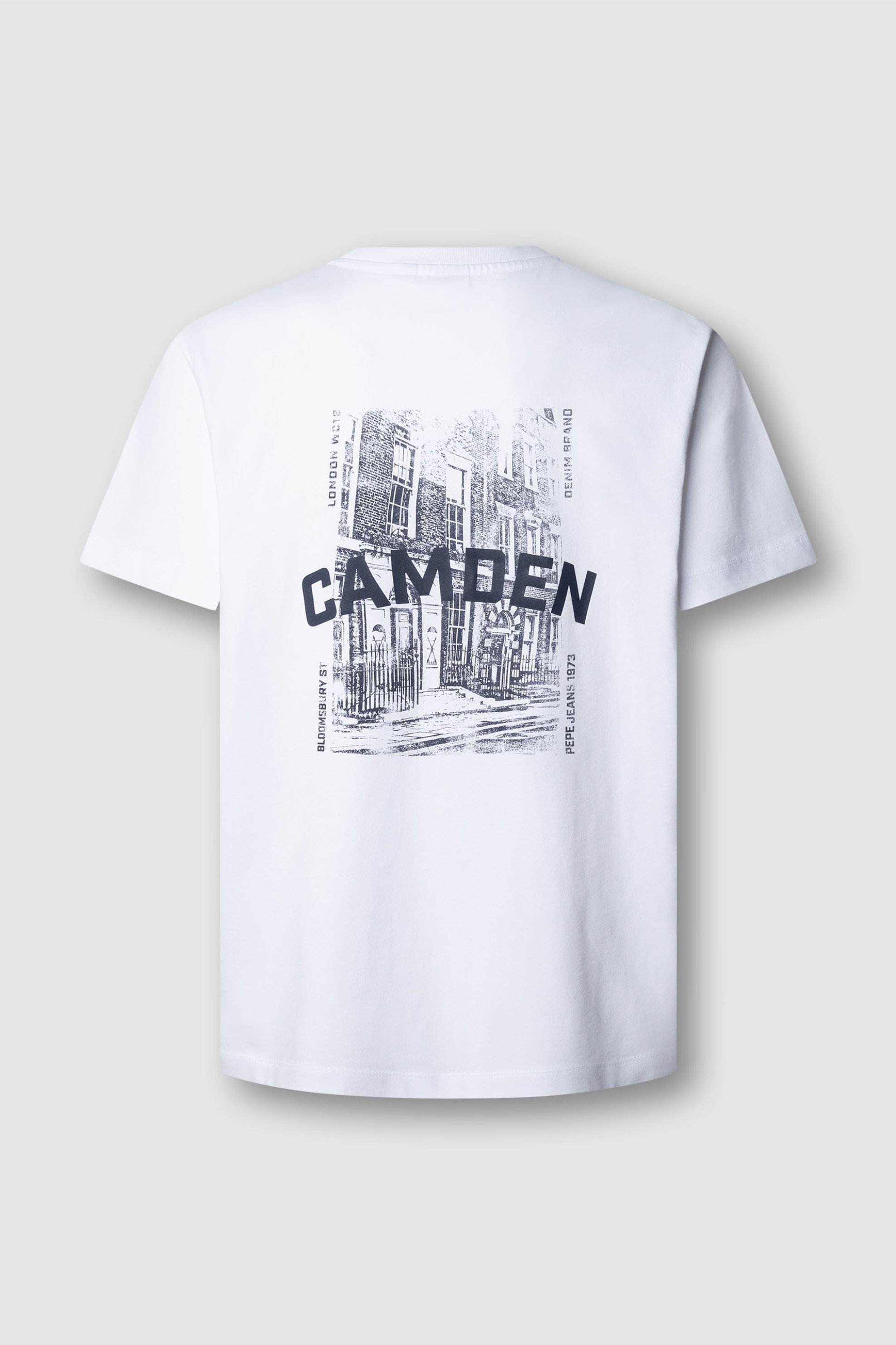 Pepe Jeans Ανδρικό T-Shirt Μονόχρωμο με Logo Print Sean - Pm5010294 Λευκό