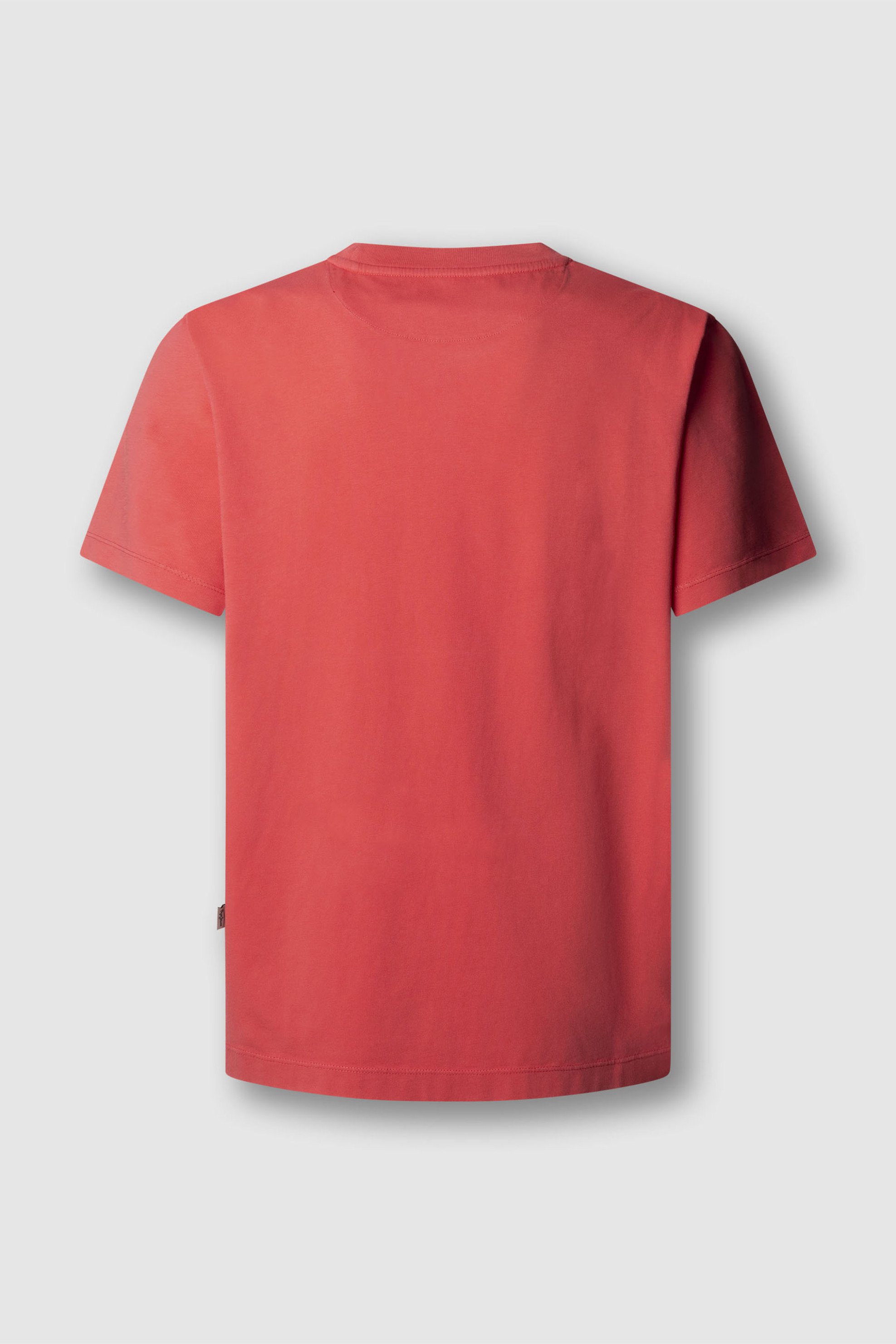 Pepe Jeans Ανδρικό T-Shirt Μονόχρωμο με Logo Print Gio - Pm5010295 Κόκκινο