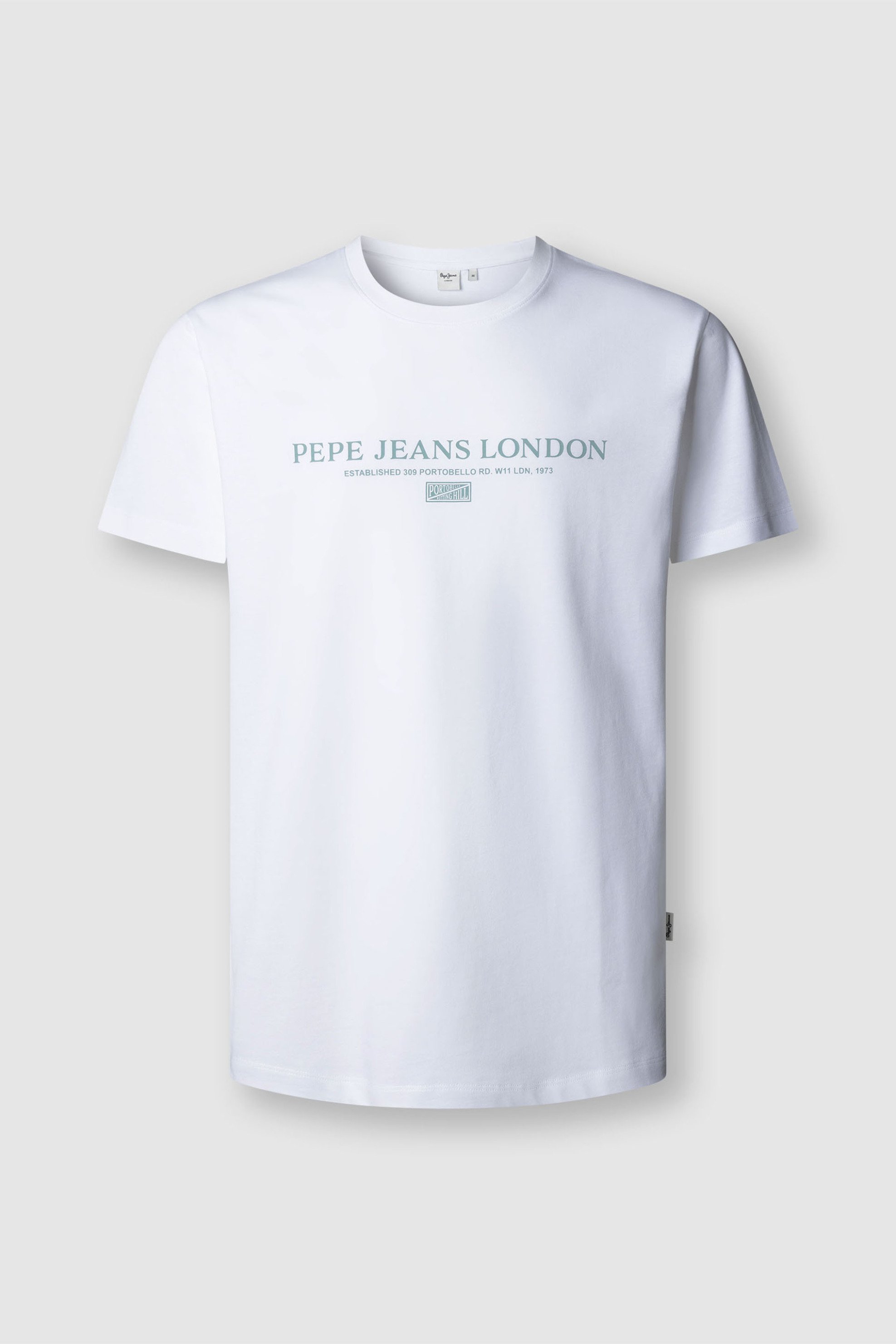 Pepe Jeans ανδρικό T-shirt μονόχρωμο με logo print "Summer" - PM5010309 Λευκό