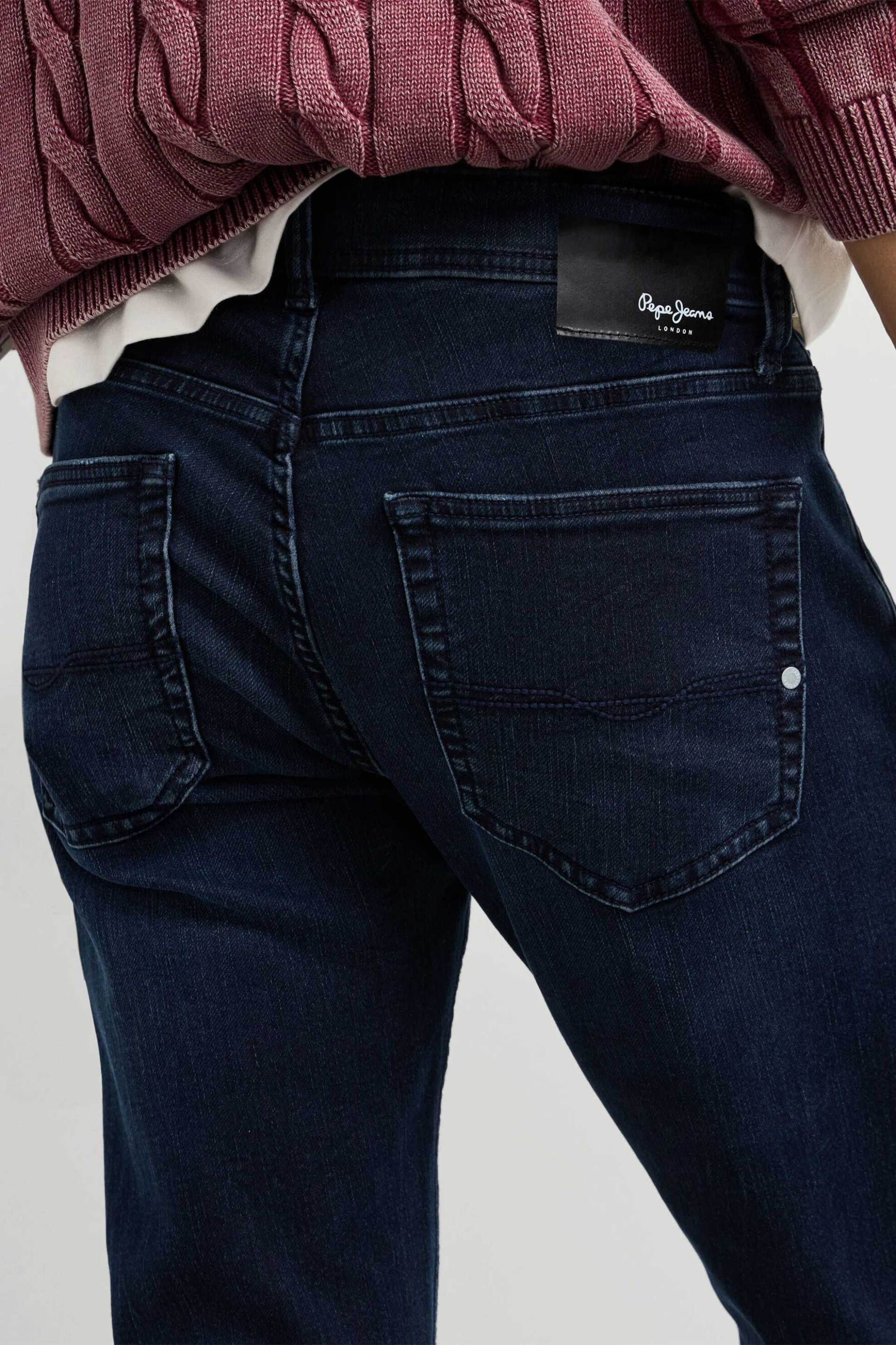 Pepe Jeans Ανδρικό Τζιν Παντελόνι Πεντάτσεπο Slim Fit Track - Pm20738987Ug2 Denim Blue Σκούρο