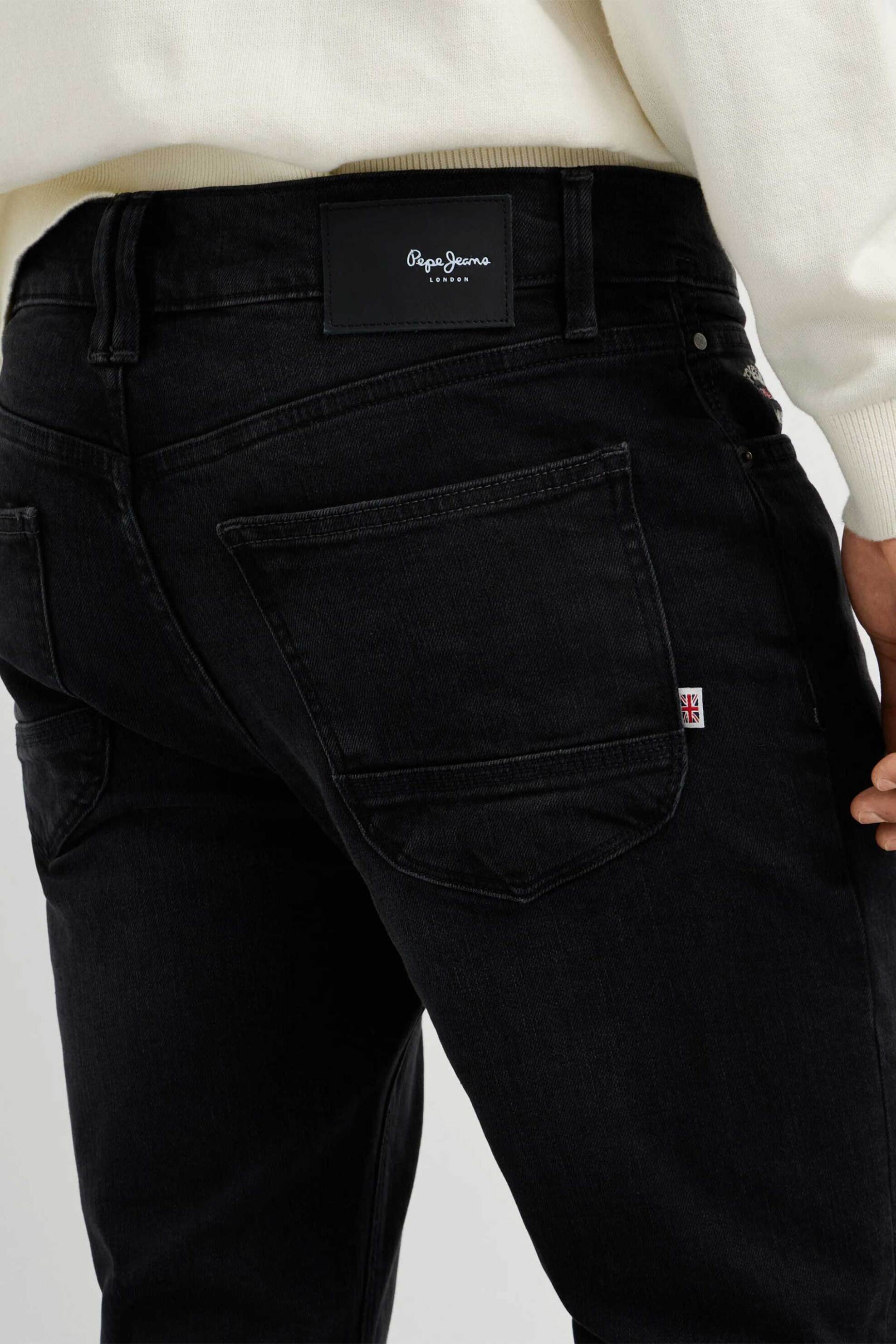 Pepe Jeans Ανδρικό Τζιν Παντελόνι Πεντάτσεπο Slim Fit Hatch - Pm2084042 Μαύρο