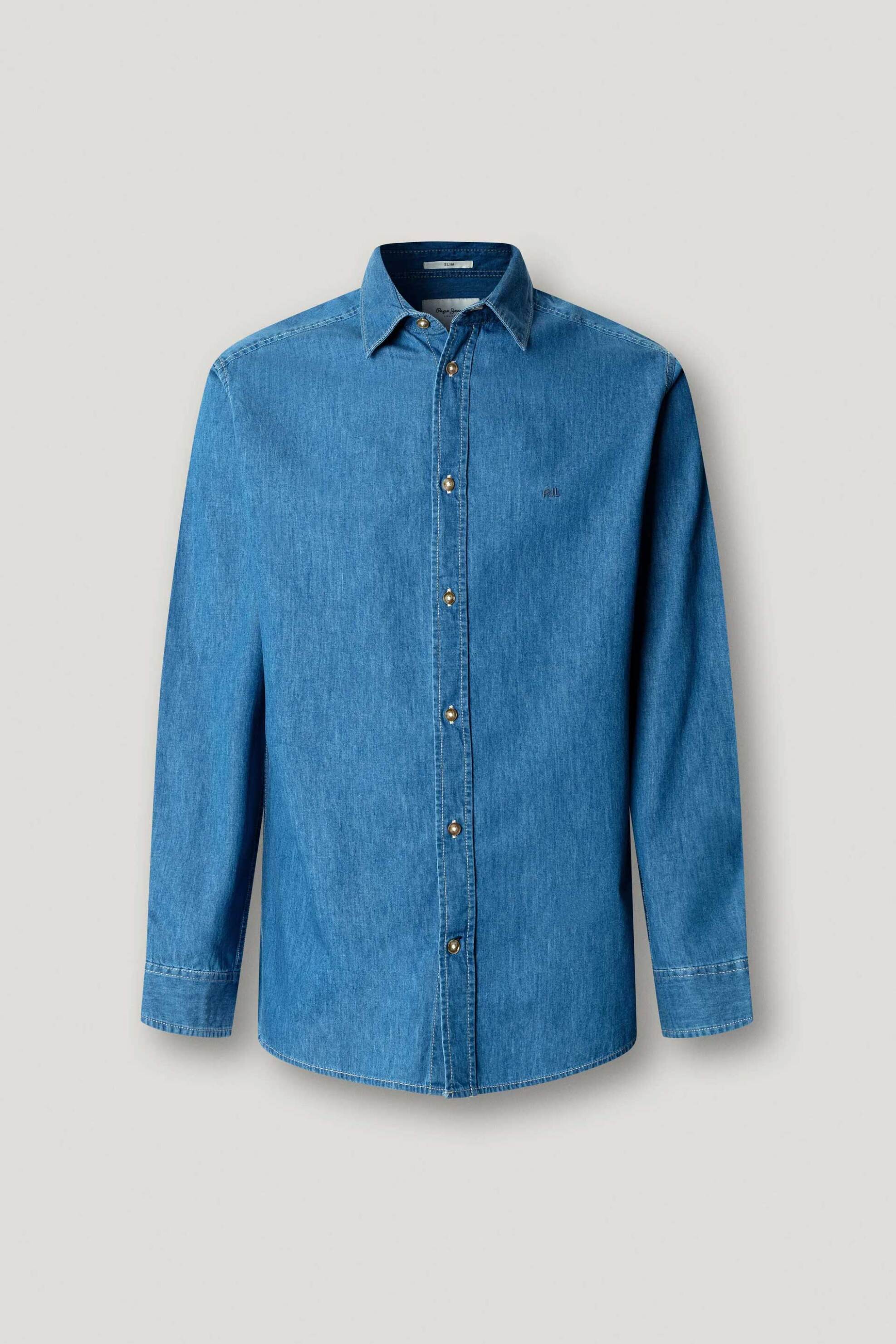 Pepe Jeans Ανδρικό Denim Πουκάμισο Slim Fit Abel - Pm30912813C2 Blue