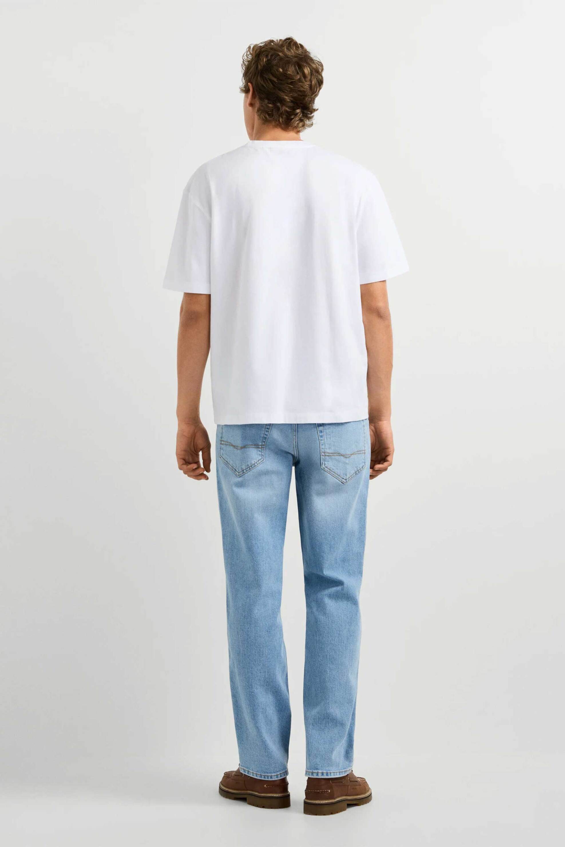 Pepe Jeans Ανδρικό T-Shirt με Logo Print Casual Fit John - Pm5010404 Λευκό