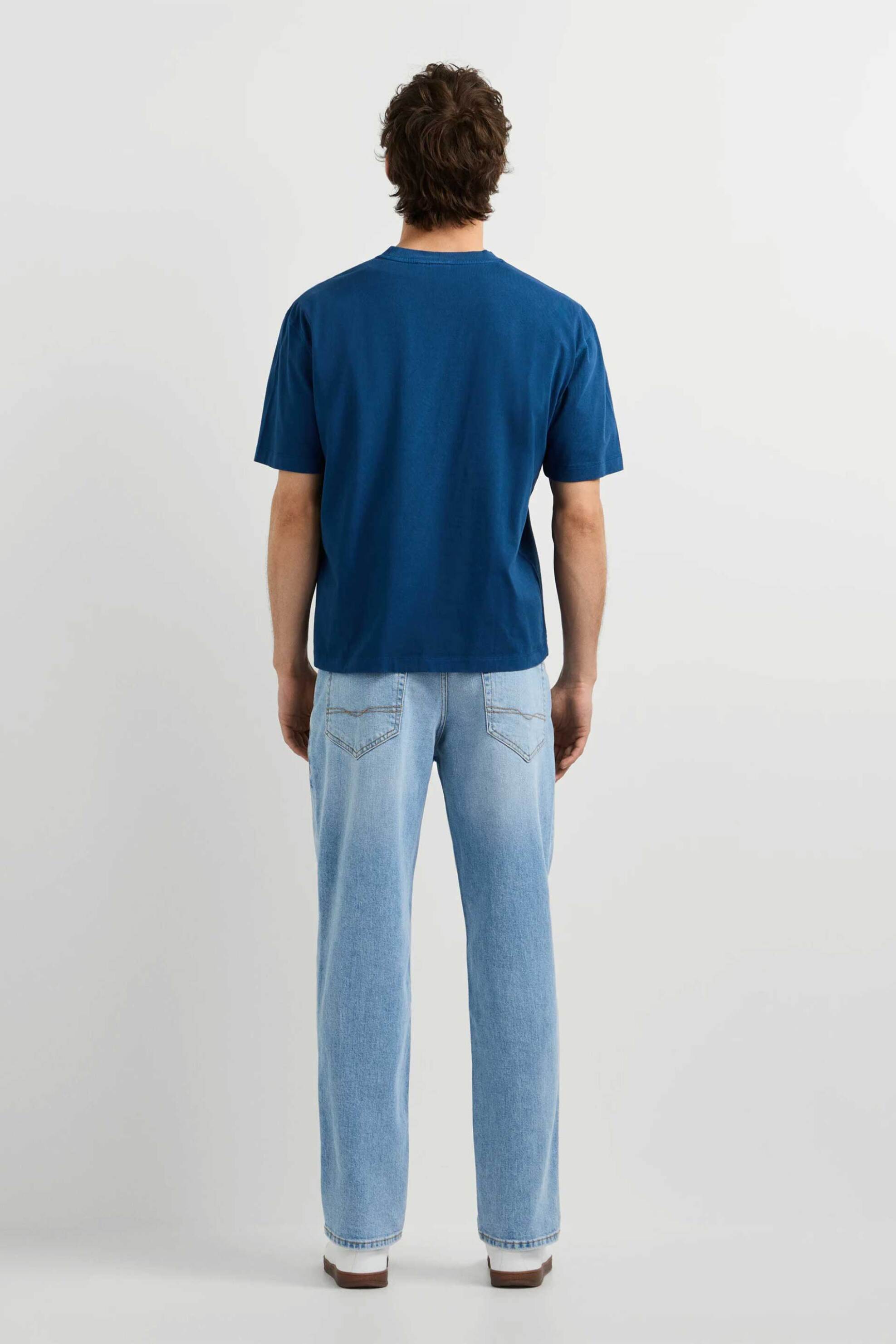 Pepe Jeans Ανδρικό T-Shirt με Logo Print Casual Fit John - Pm5010404 Μπλε