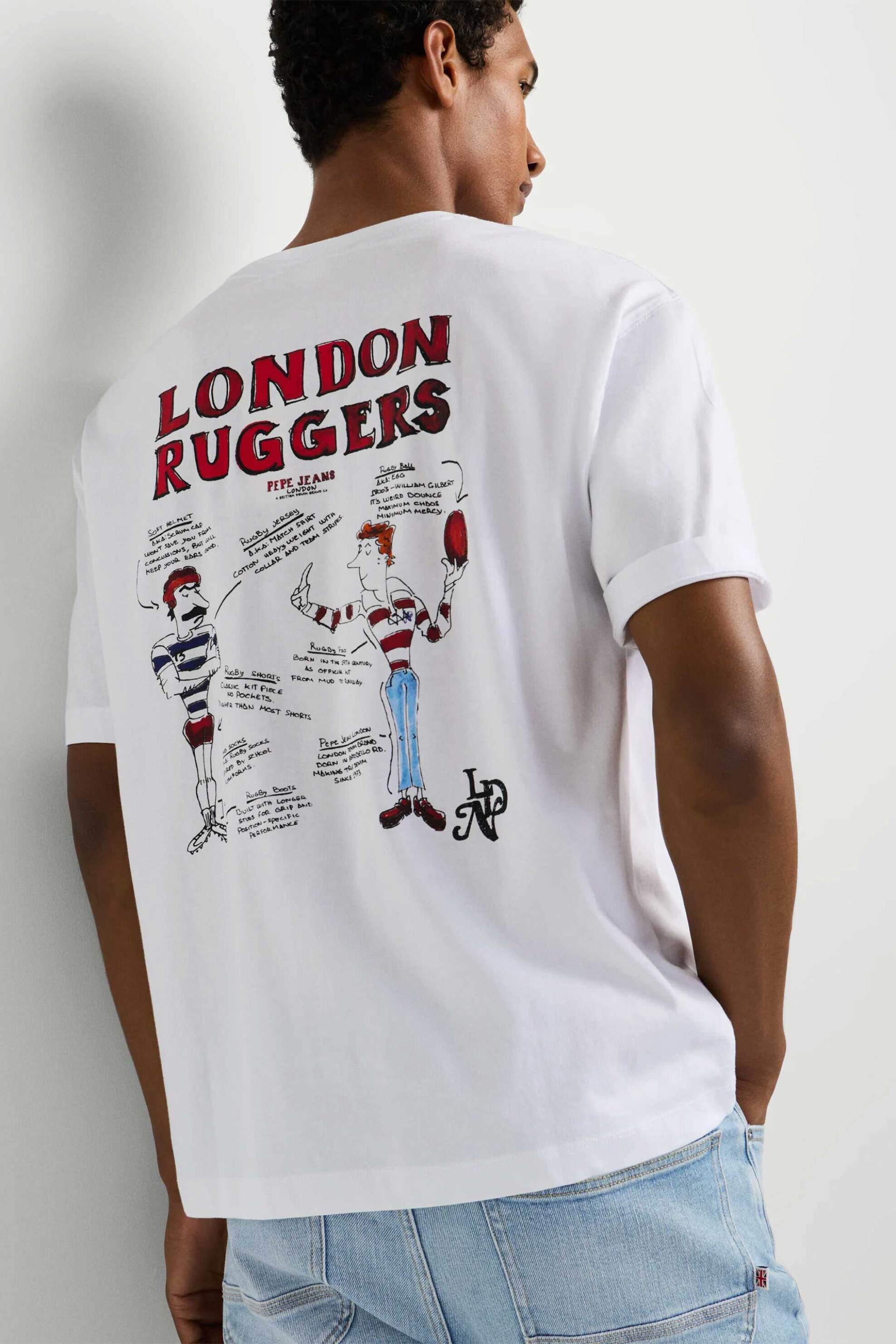 Pepe Jeans Ανδρικό T-Shirt με Print Casual Fit Chelsea - Pm5010407 Λευκό