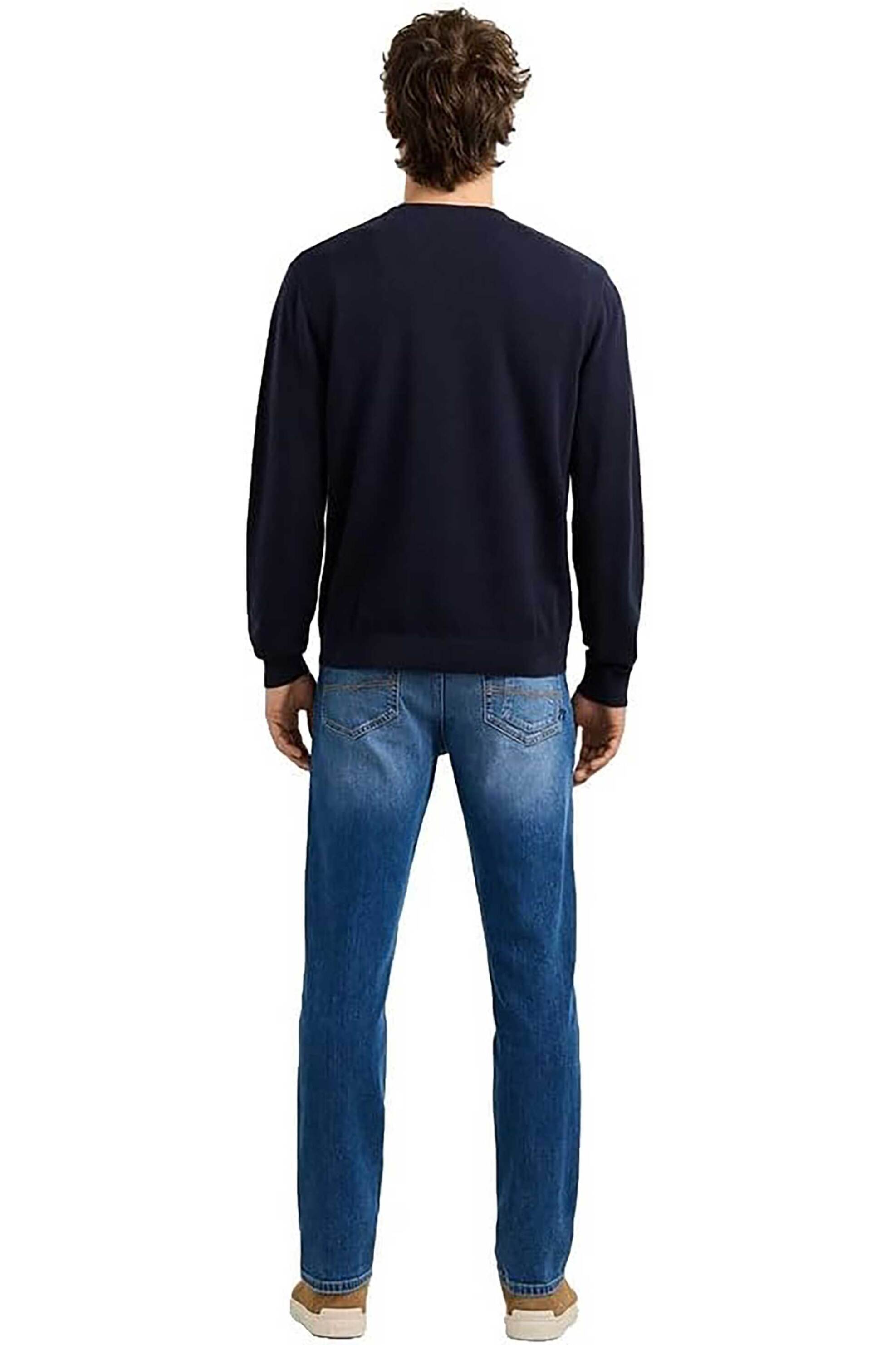 Pepe Jeans Ανδρικό Πουλόβερ με Κέντημα Regular Fit Daniels - Pm7000082 Μπλε Σκούρο