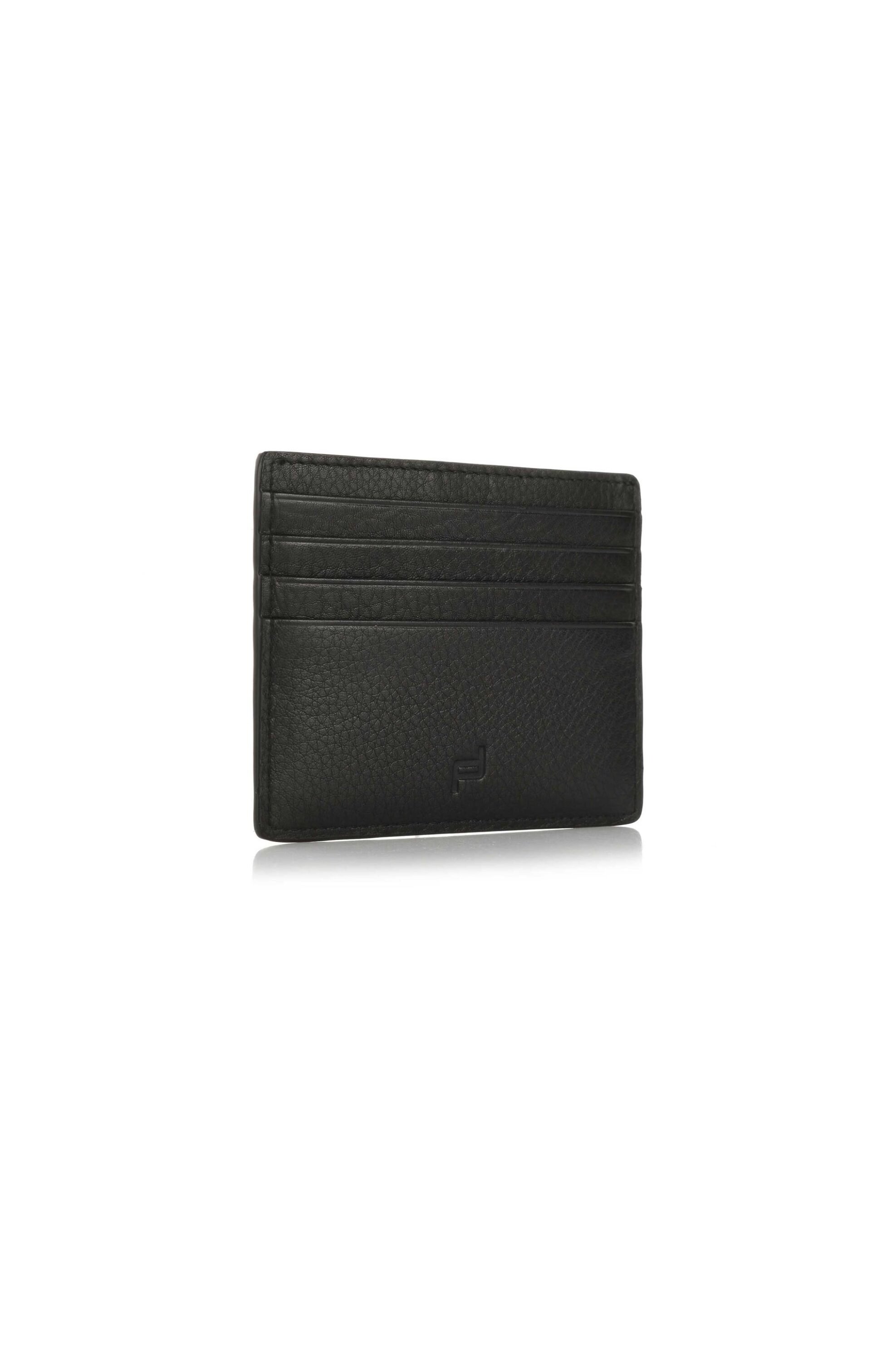 Porsche Design ανδρική δερμάτινη θήκη για κάρτες με ανάγλυφο logo 10 x 7,8 cm "Cardholder 8 Black" - OSO09918.001 φωτογραφία