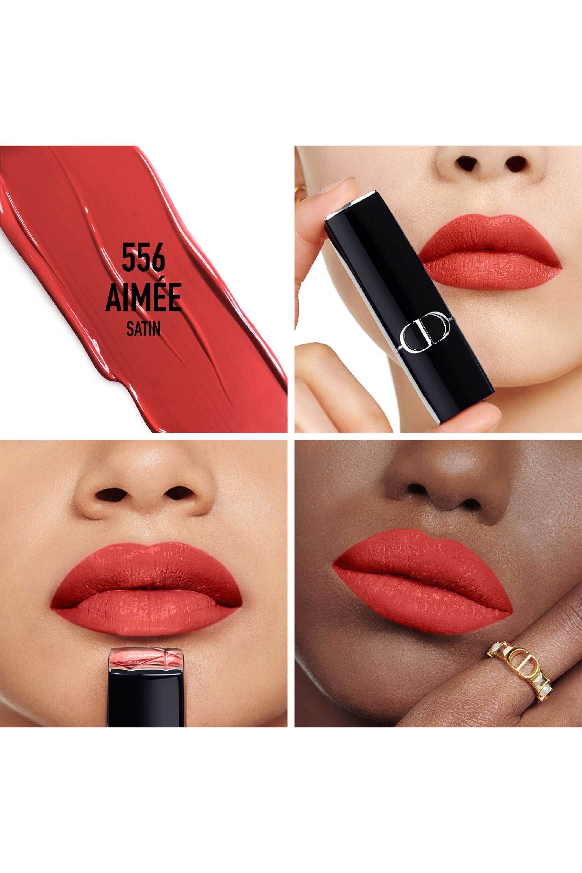 Dior Rouge Dior Lipstick - Comfort and Long Wear - Hydrating Floral Lip Care 556 Aimée Satiny Finish φωτογραφία