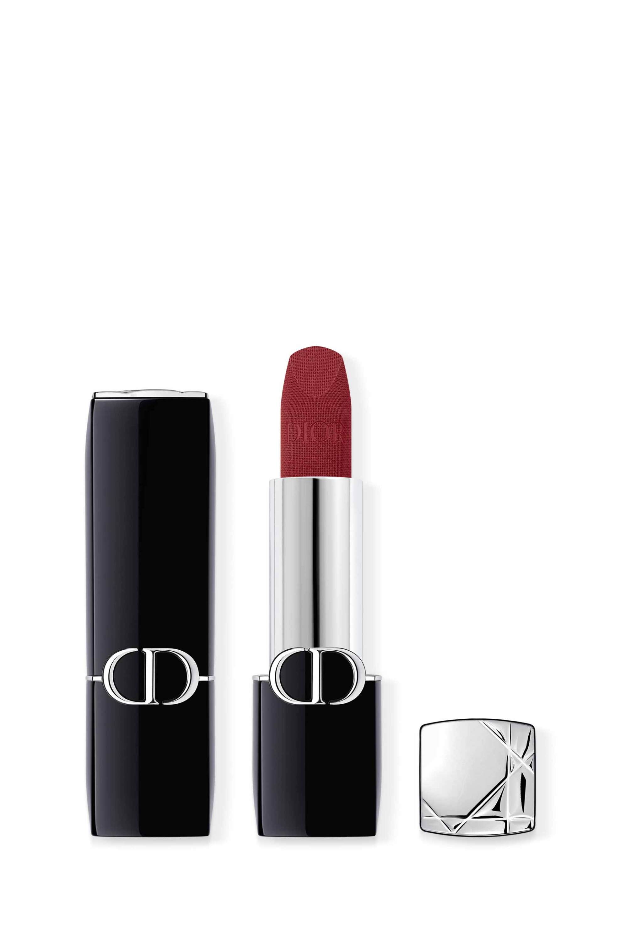 Dior Rouge Dior Lipstick - Comfort and Long Wear - Hydrating Floral Lip Care 909 Midnight Velvet Finish