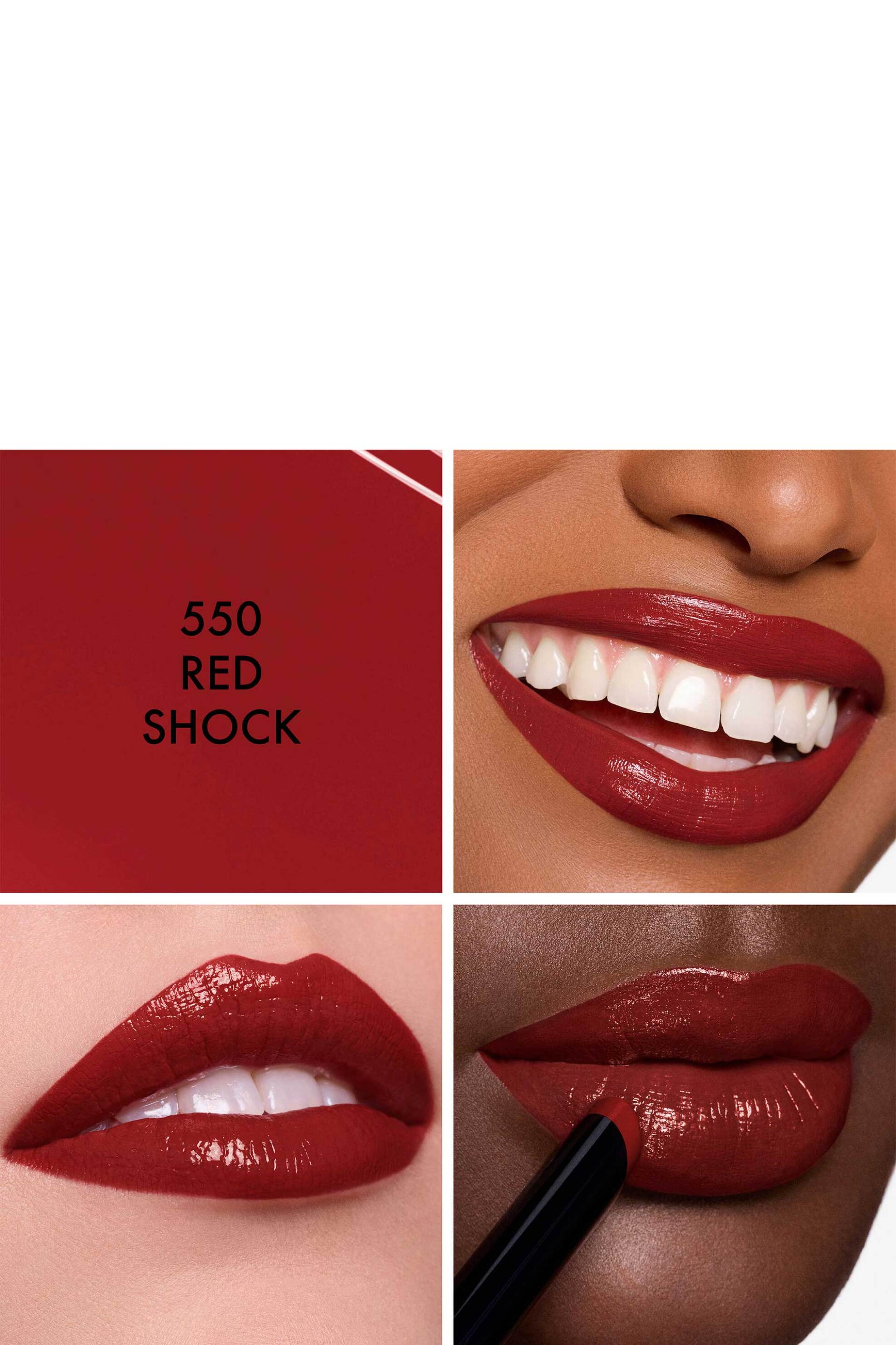 Dior Rouge On Stage Ultra-Long-Wearing Lipstick With A Shine Finish 2 Gr - E000000812 550 Red Shock