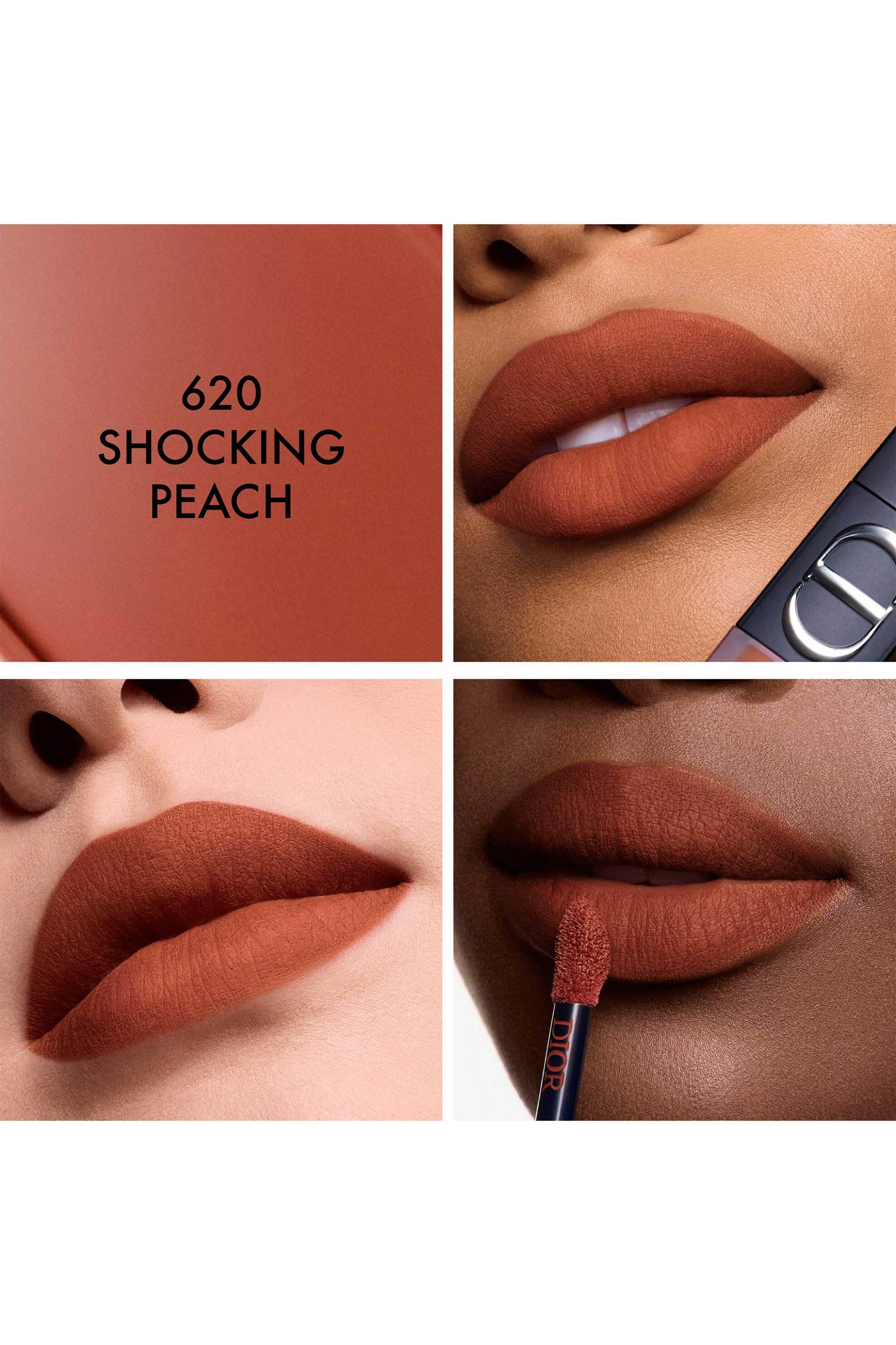Dior Rouge On Stage Ink Blur Matte No Transfer Liquid Lipstick - Blurring Finish 6 ML E000001640 620 Shocking Peach