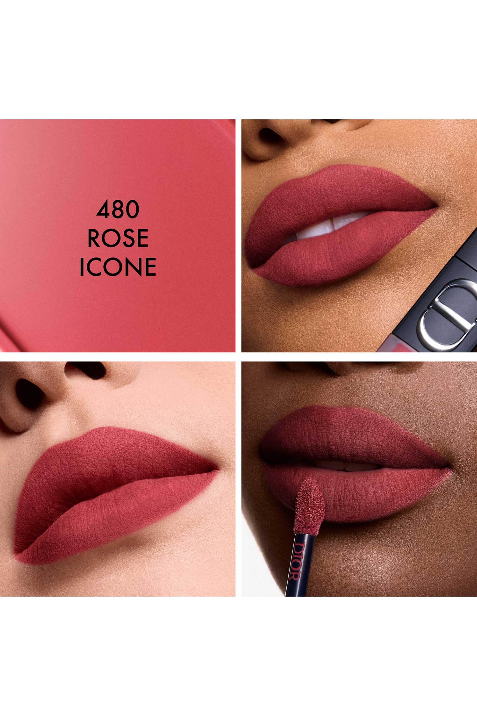 Dior Rouge On Stage Ink Blur Matte No Transfer Liquid Lipstick - Blurring Finish 6 ML E000001640 480 Rose Icone
