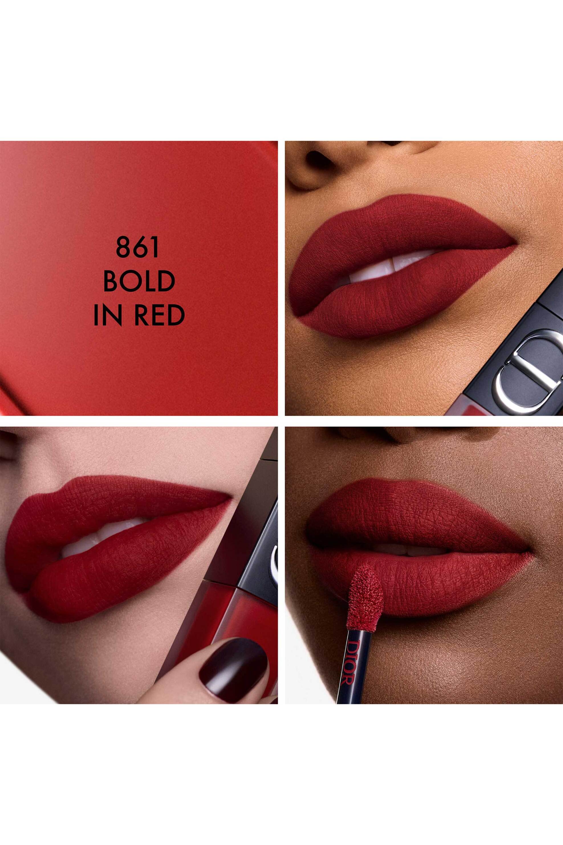 Dior Rouge On Stage Ink Blur Matte No Transfer Liquid Lipstick - Blurring Finish 6 ML E000001640 861 Bold In Red