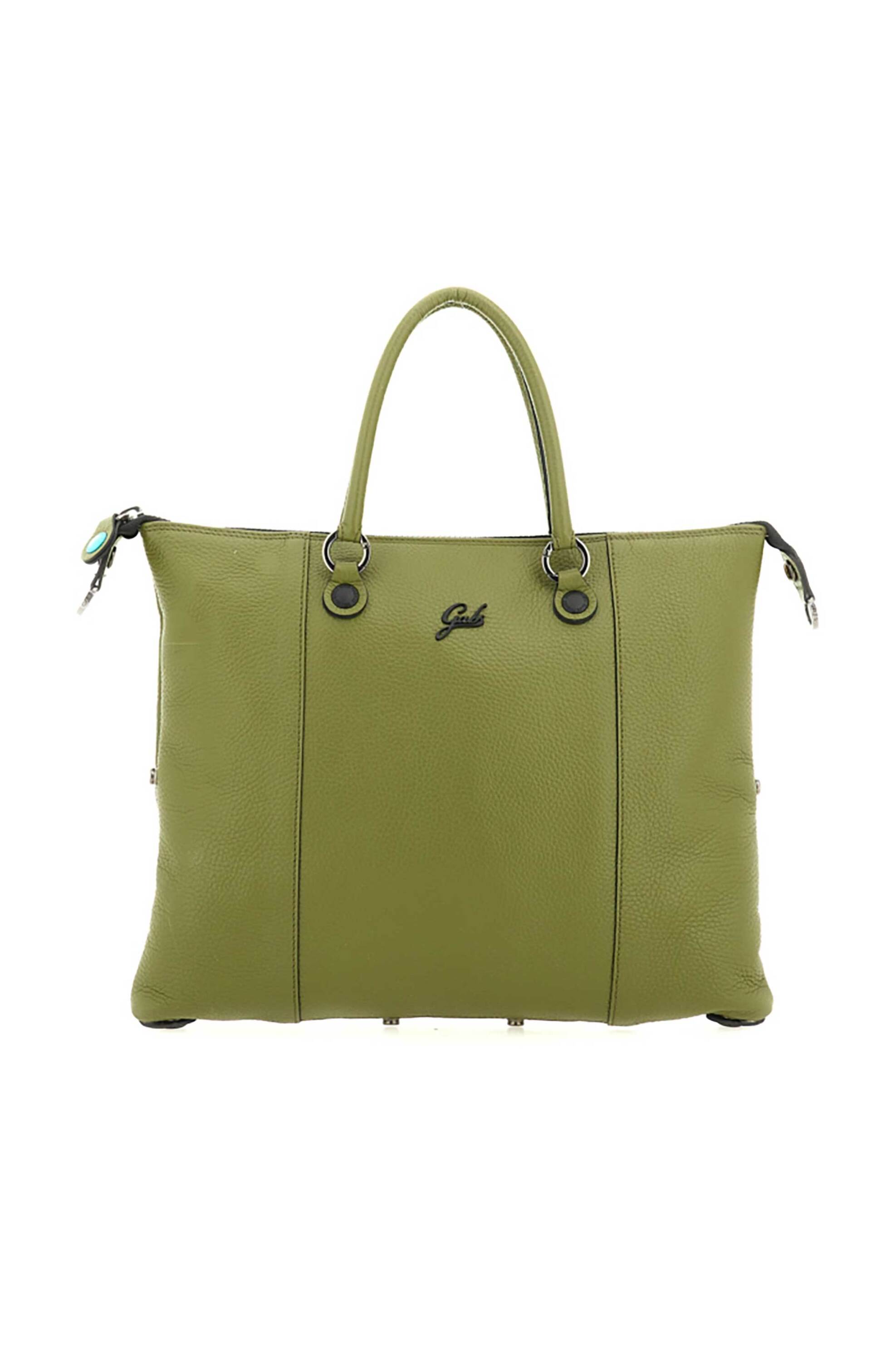GABS Gabs γυναικεία δερμάτινη πολυμορφική τσάντα shopper μονόχρωμη με μεταλλικό λογότυπο "G3 Plus Size M" - G000033T2X2428 Πράσινο