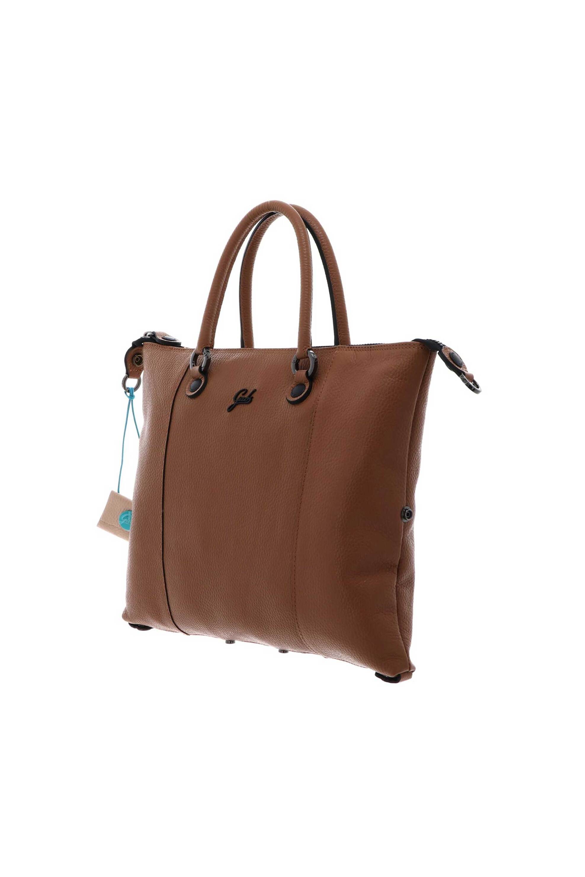 GABS Gabs γυναικεία δερμάτινη πολυμορφική τσάντα shopper μονόχρωμη με μεταλλικό λογότυπο "G3 Plus Size M" - G000033T2X2428 Καμηλό - 2