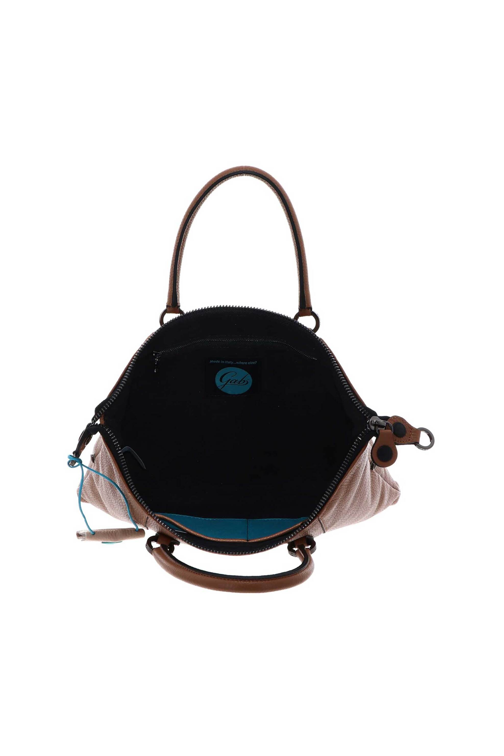 GABS Gabs γυναικεία δερμάτινη πολυμορφική τσάντα shopper μονόχρωμη με μεταλλικό λογότυπο "G3 Plus Size M" - G000033T2X2428 Καμηλό - 4