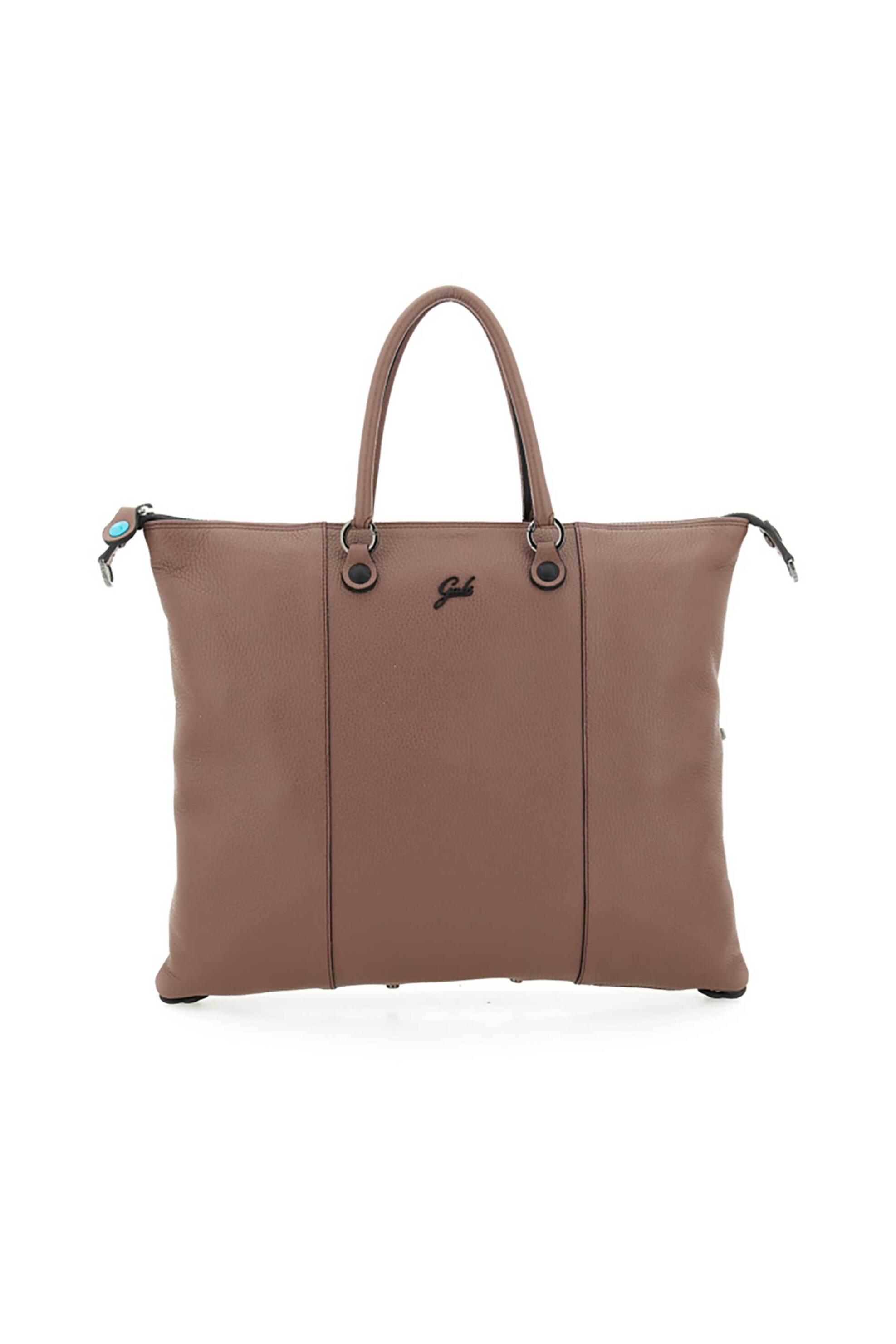 Gabs γυναικεία δερμάτινη πολυμορφική τσάντα shopper μονόχρωμη με μεταλλικό λογότυπο "G3 Plus Size L" - G000033T3X2428 Σάπιο Μήλο