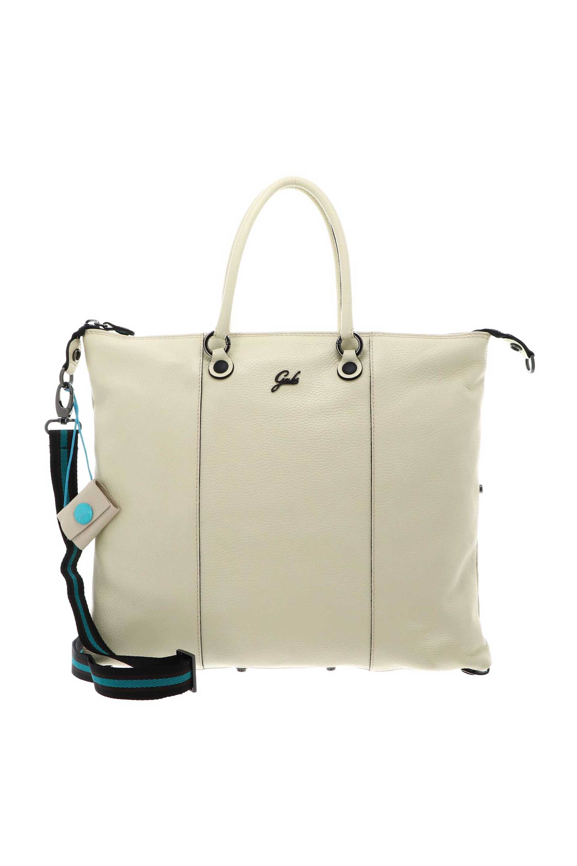 GABS Gabs γυναικεία δερμάτινη πολυμορφική τσάντα shopper μονόχρωμη με μεταλλικό λογότυπο "G3 Plus Size L" - G000033T3X2428 Μπεζ