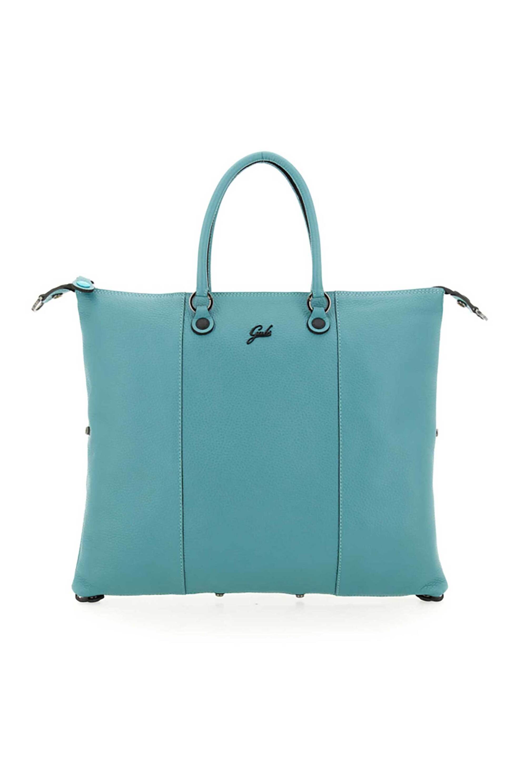 GABS Gabs γυναικεία δερμάτινη πολυμορφική τσάντα shopper μονόχρωμη με μεταλλικό λογότυπο "G3 Plus Size L" - G000033T3X2428 Μπλε