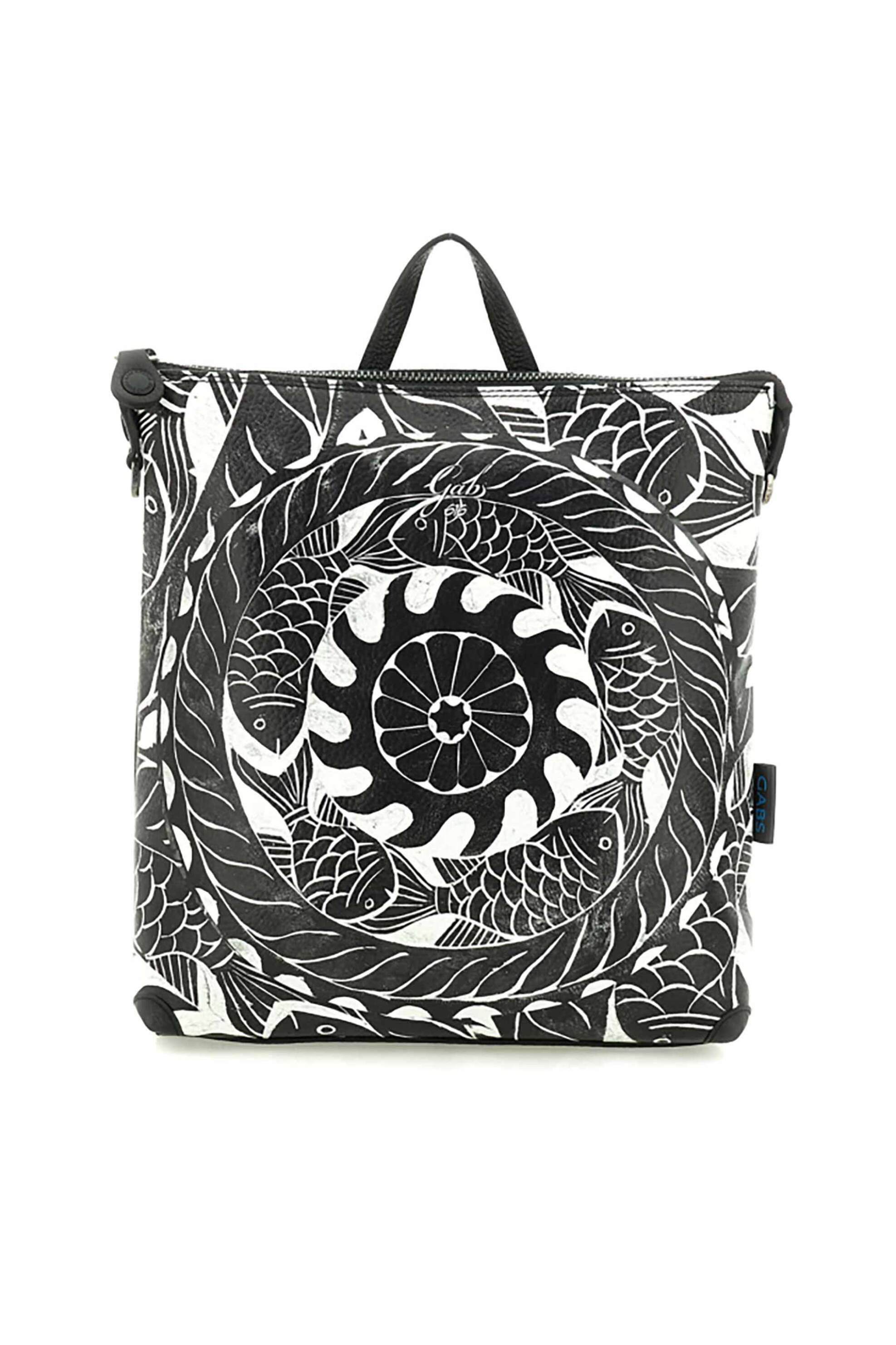 Gabs γυναικείο δερμάτινο backpack με all-over print "Lolita M" - G007070T2X2361 Ασπρόμαυρο