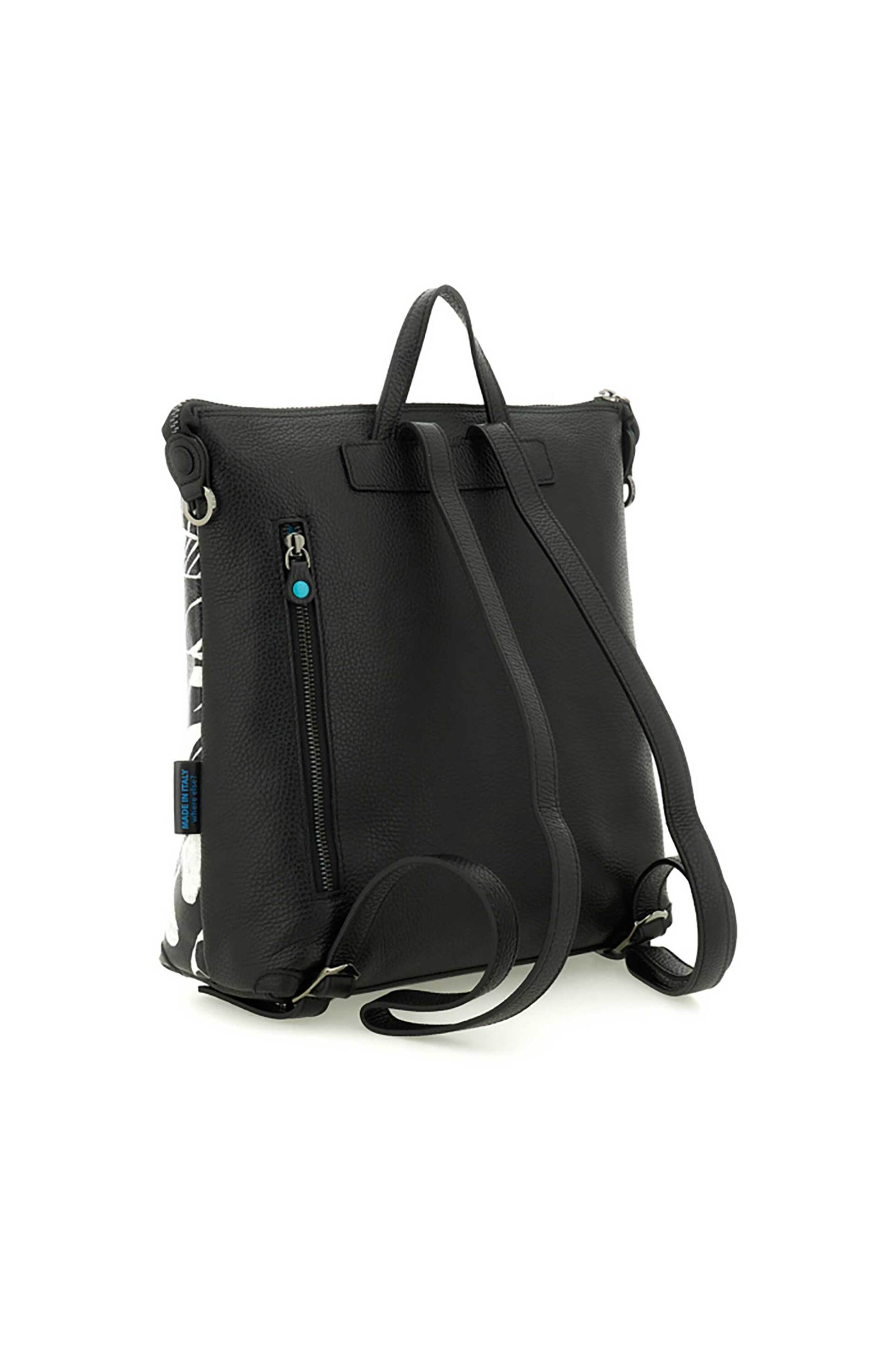 GABS Gabs γυναικείο δερμάτινο backpack με all-over print "Lolita M" - G007070T2X2361 Ασπρόμαυρο - 3