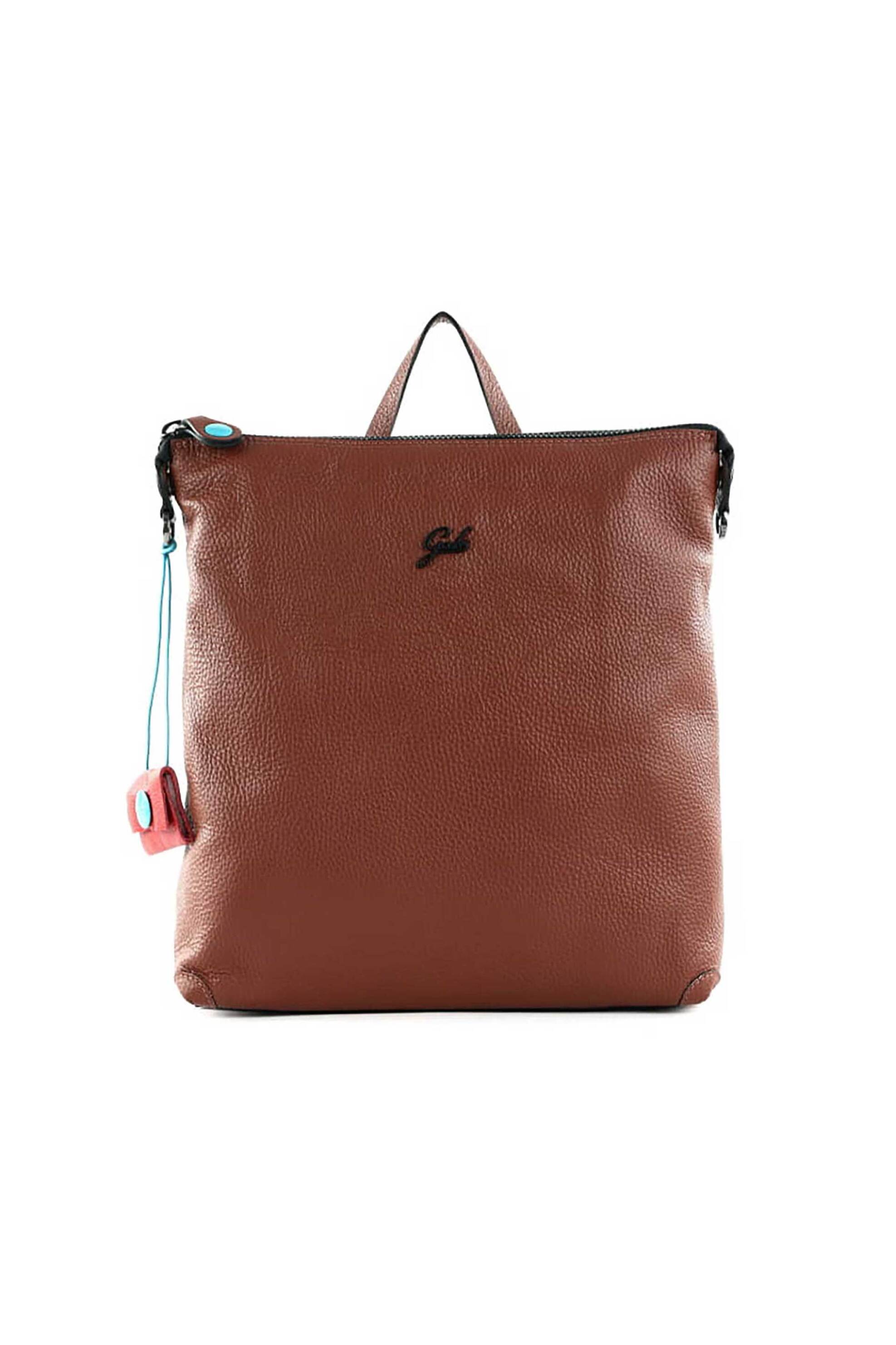 Gabs γυναικείο δερμάτινο backpack μονόχρωμο με μεταλλικό λογότυπο "Lolita M"