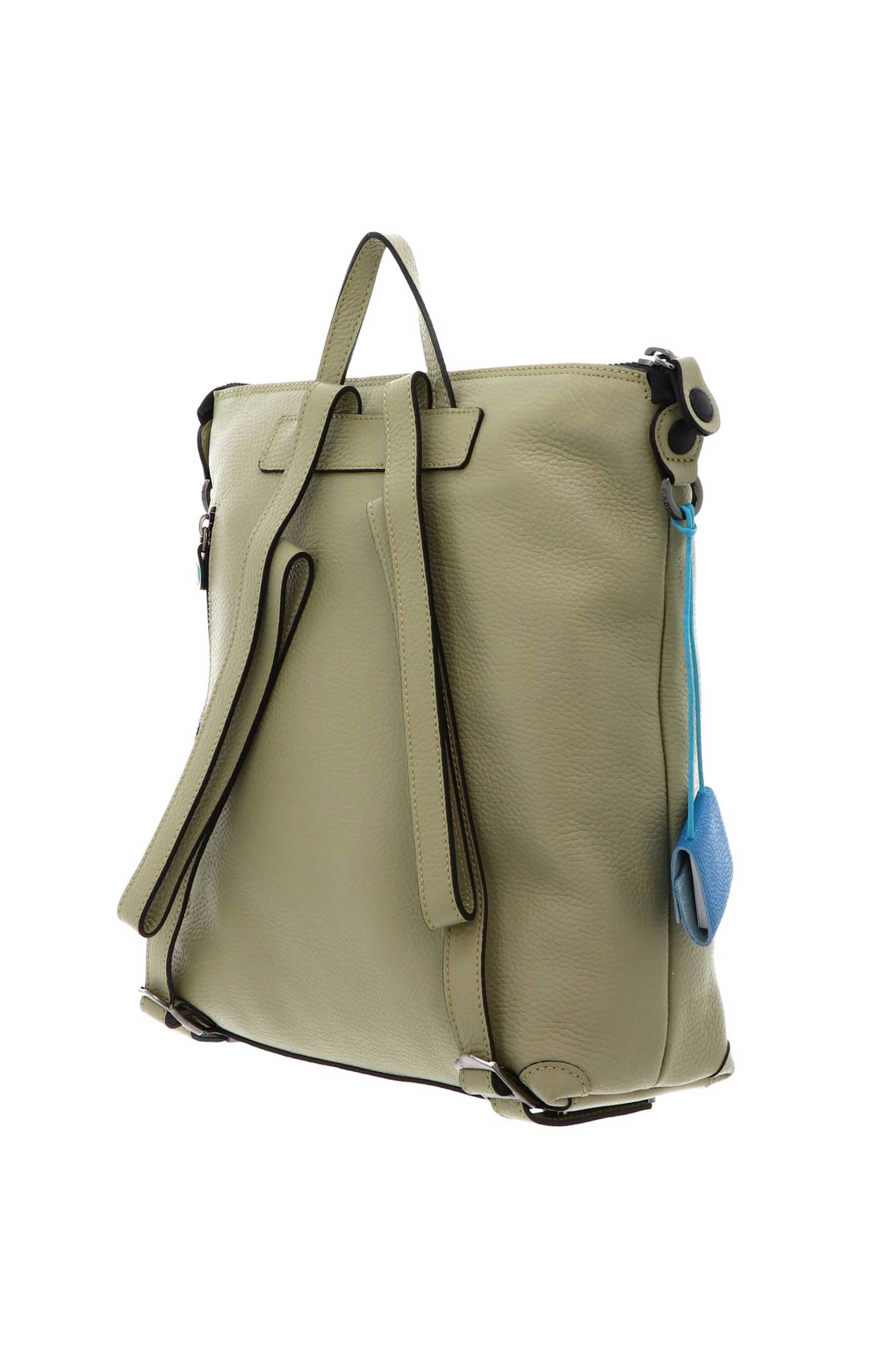 GABS Gabs γυναικείο δερμάτινο backpack μονόχρωμο με μεταλλικό λογότυπο "Lolita M" - G007070T2X2428 Taupe - 3