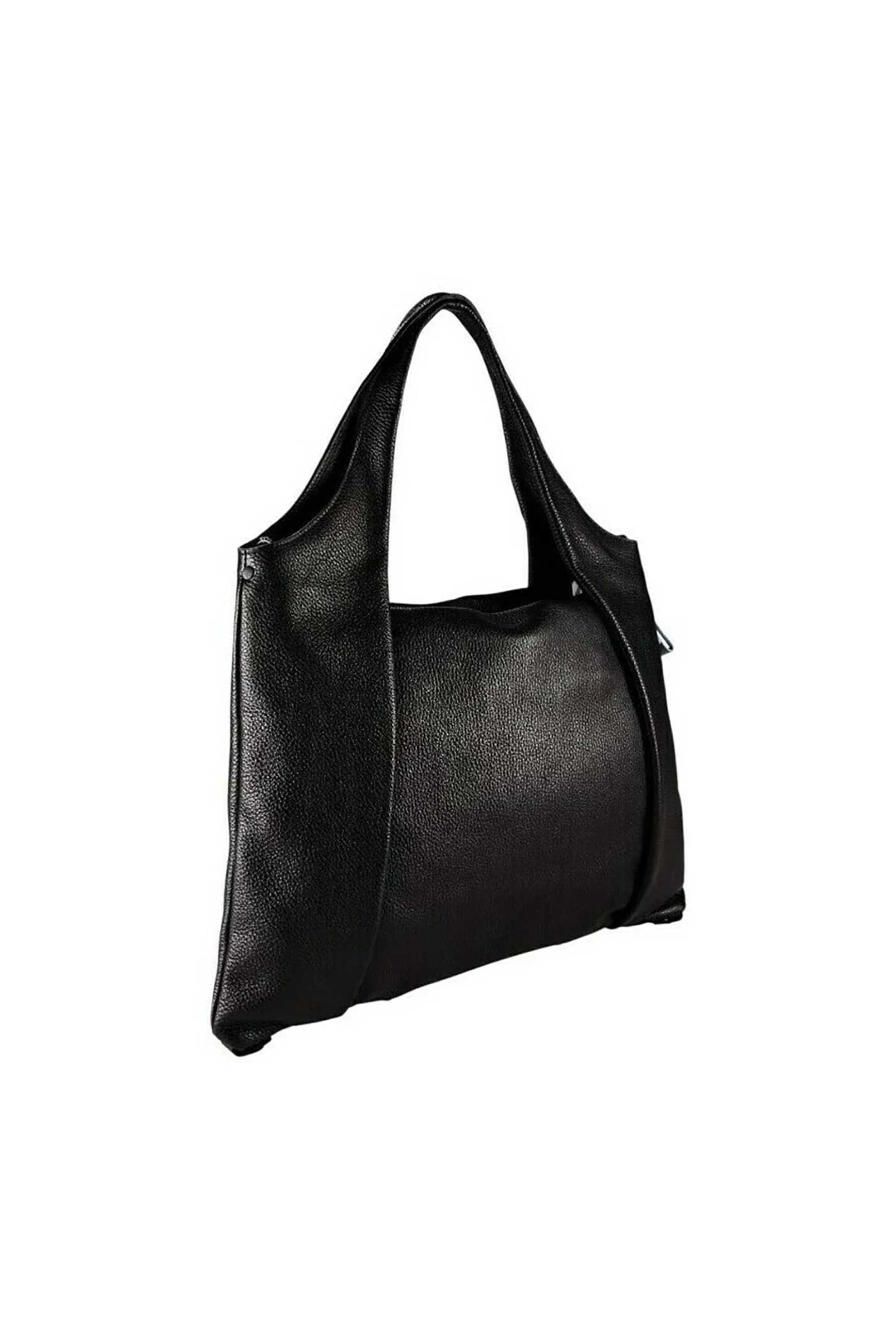 GABS Gabs γυναικεία shopper bag μονόχρωμη με ανάγλυφο λογότυπο "Zeynep L" - G012130T3X2428 Μαύρο - 2