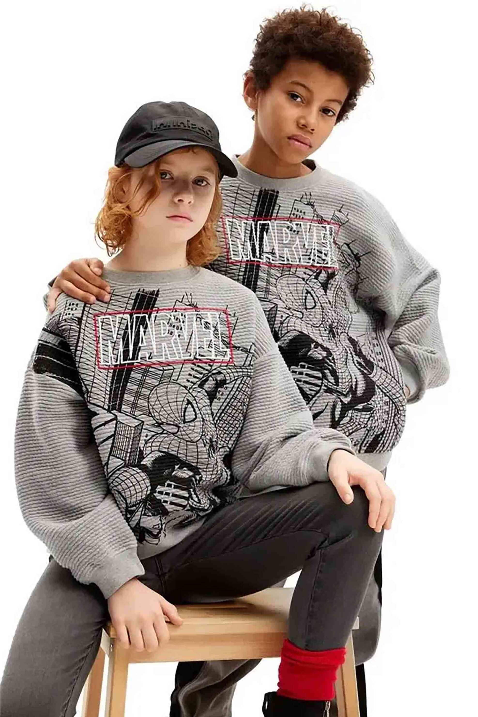 DESIGUAL Desigual παιδικό τζιν παντελόνι - 24WGKD01 Ανθρακί