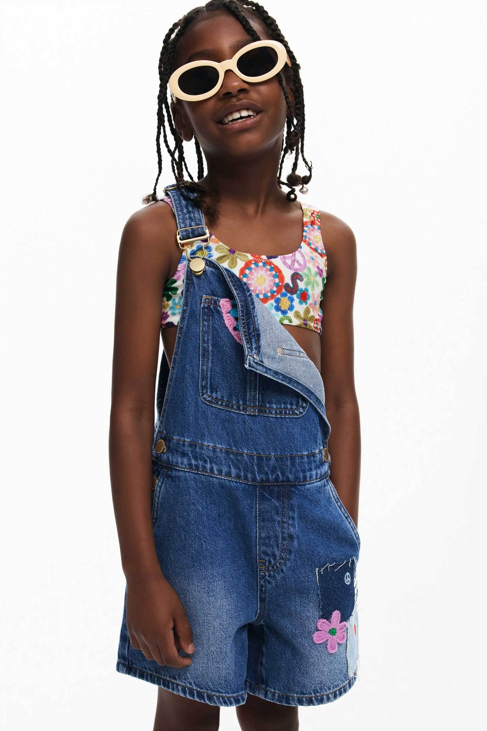 DESIGUAL Desigual παιδικό μαγιό μπικίνι τοπ και σλιπ με hippie print - 25SGMK01 Πολύχρωμο