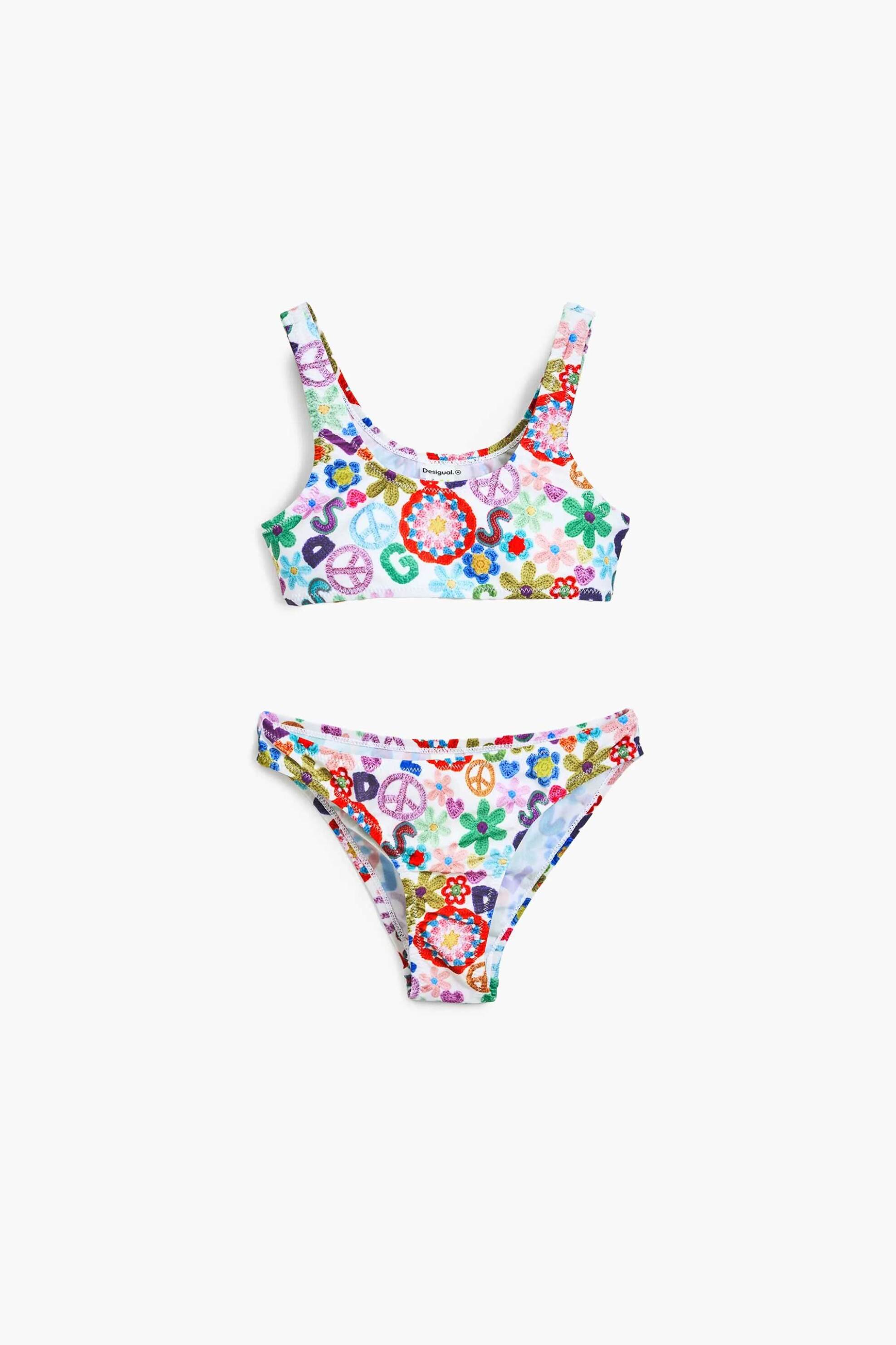 Desigual παιδικό μαγιό μπικίνι τοπ και σλιπ με hippie print - 25SGMK01 Πολύχρωμο φωτογραφία